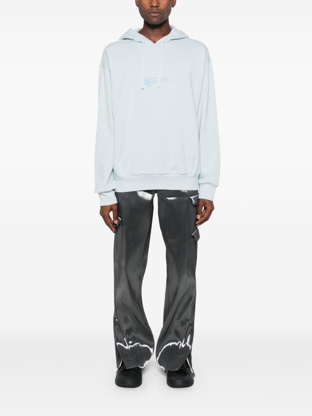 Givenchy o1h1sh11224 Boxy Fit Hoodie With Pocket in Sky Blue Size US L / EU 52-54 / 3 - 3 Thumbnail