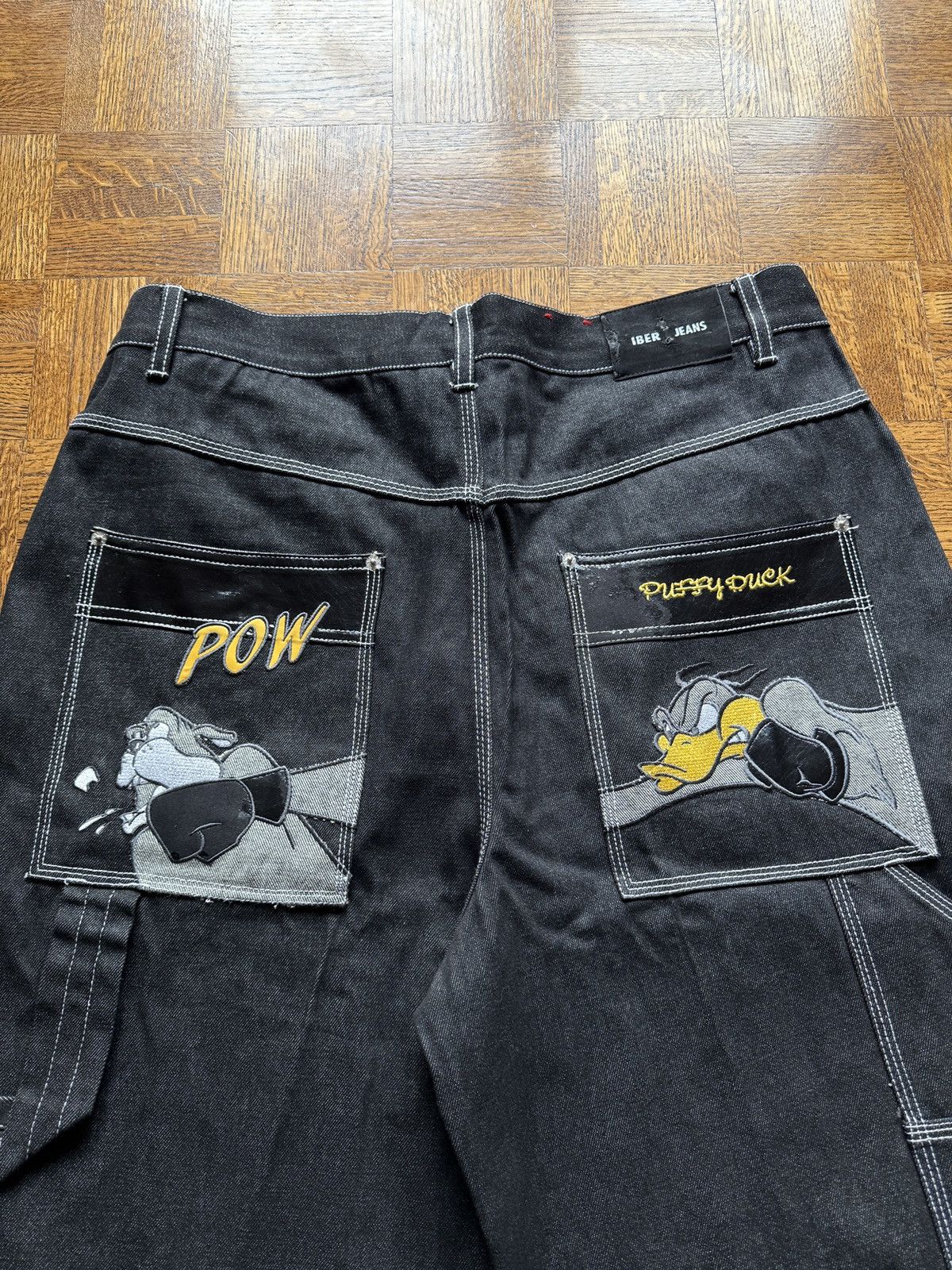 Japanese Brand Vintage Y2K Iber Jeans Embroidered Carpenter Baggy Jorts Size US 36 / EU 52 - 3 Thumbnail