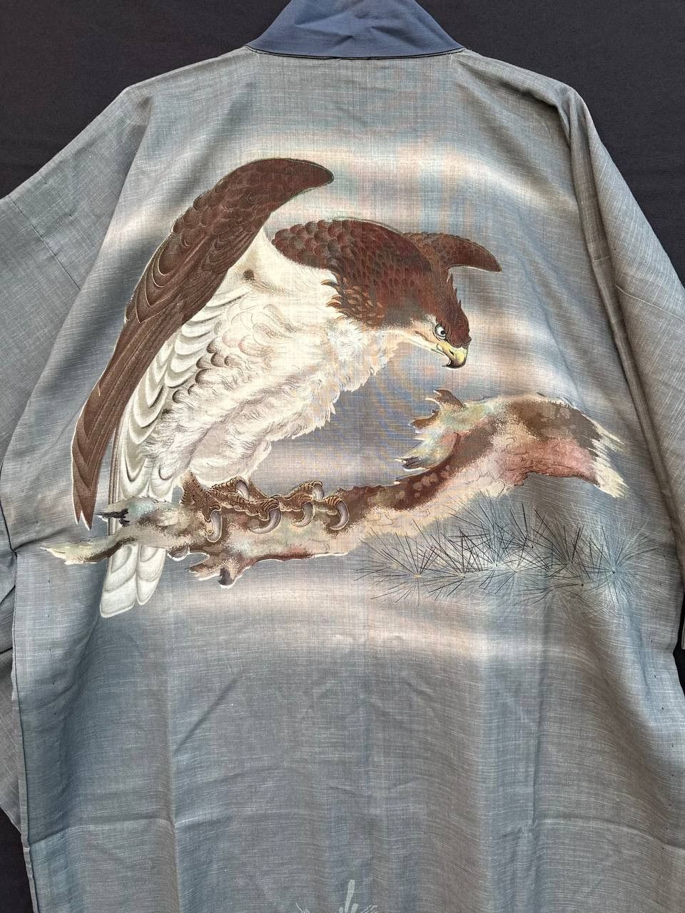 Other Vintage Japanese Silk Kimono Juban Hand Painted Hawk Size US L / EU 52-54 / 3 - 2 Thumbnail