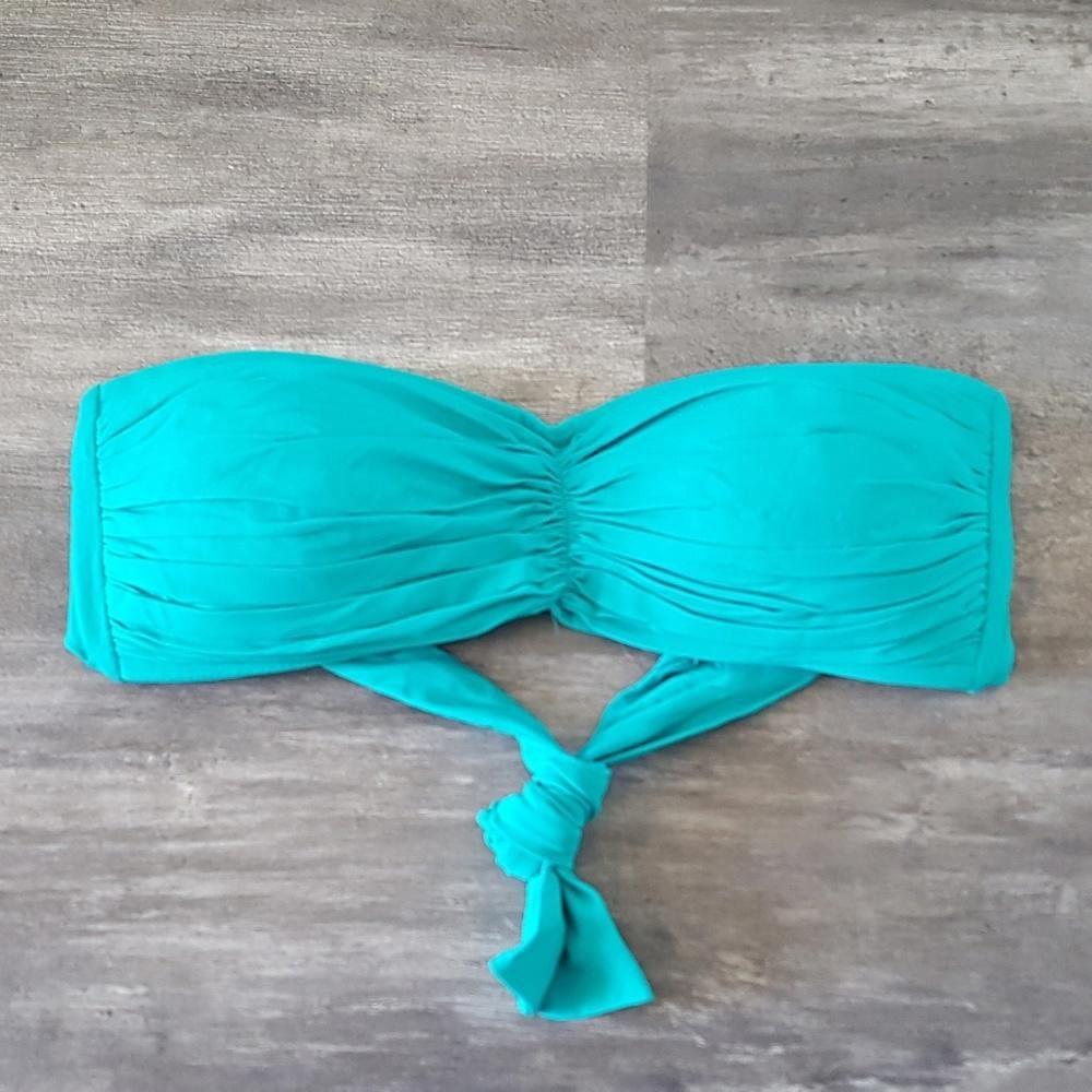 Designer Turquoise 2Bamboo Bandeau Bikini Top Size ONE SIZE - 1 Thumbnail