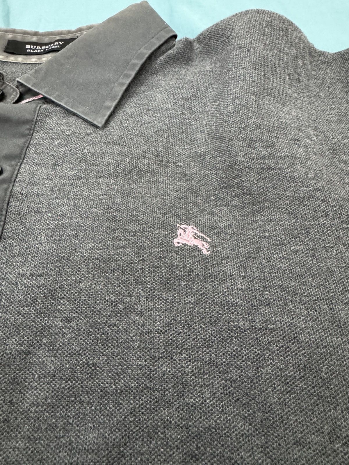 Burberry × Vintage Vintage Burberry Black Label Polo Tee Shirt Size US M / EU 48-50 / 2 - 2 Thumbnail