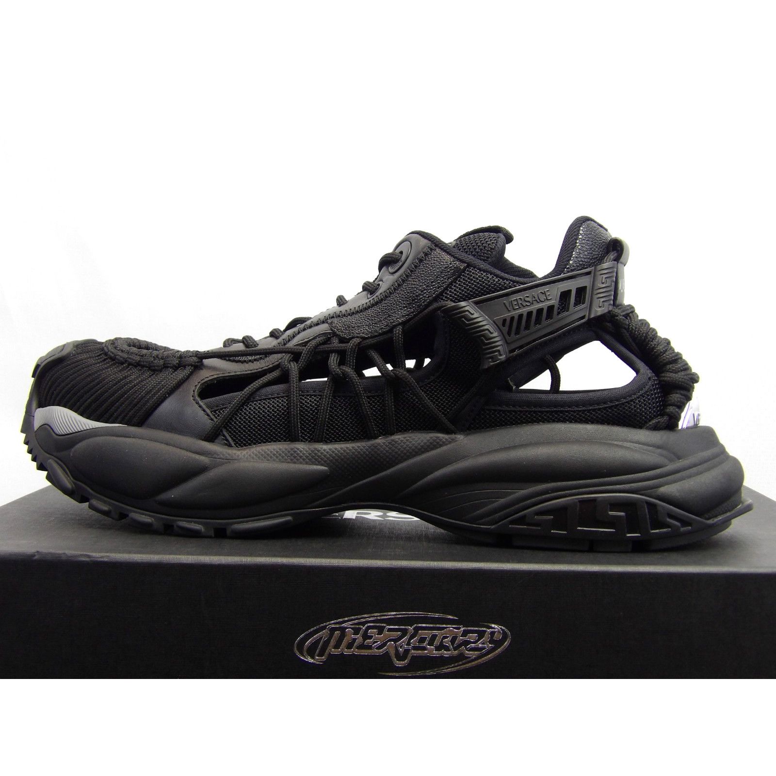 Versace VERSACE MERCURY BLACK LEATHER PLATFORM SNEAKERS 48 15 ITALY Size US 15 / EU 48 - 13 Thumbnail