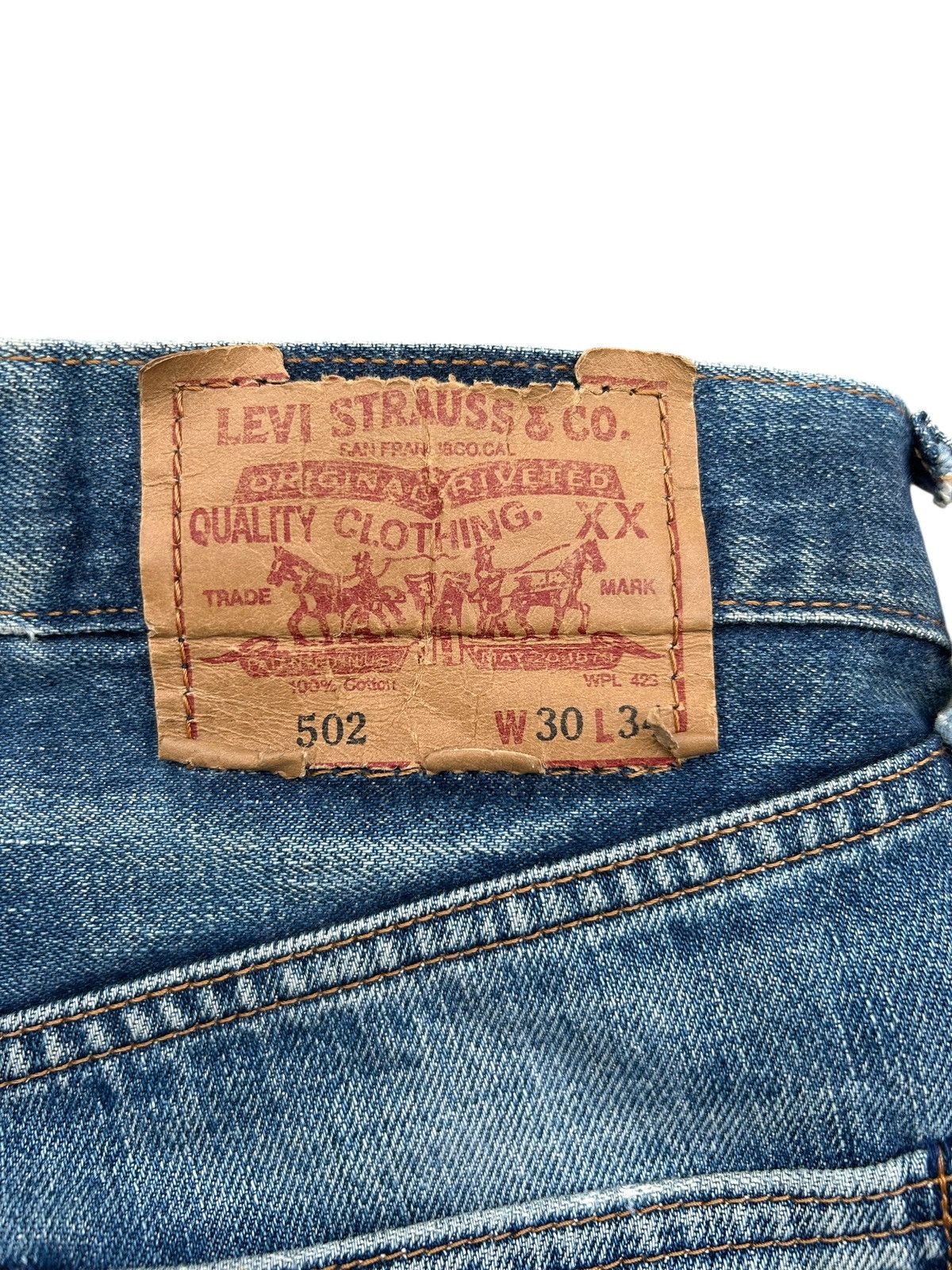 Kapital Thrashed Vintage Levis big E Selvedge Repair Denim jeans Size US 30 / EU 46 - 12 Thumbnail