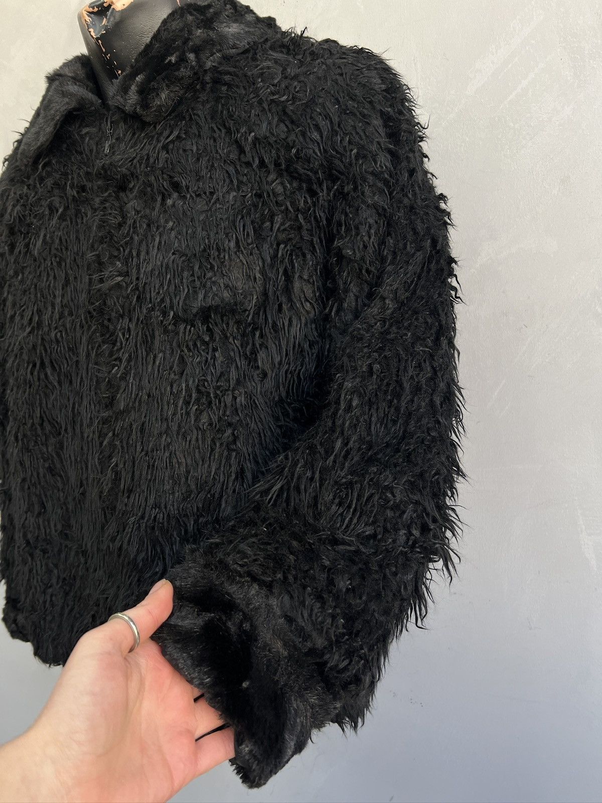 PPFM Faux fur fuzzy black cropped jacket archive 2000s hype Size US M / EU 48-50 / 2 - 4 Thumbnail