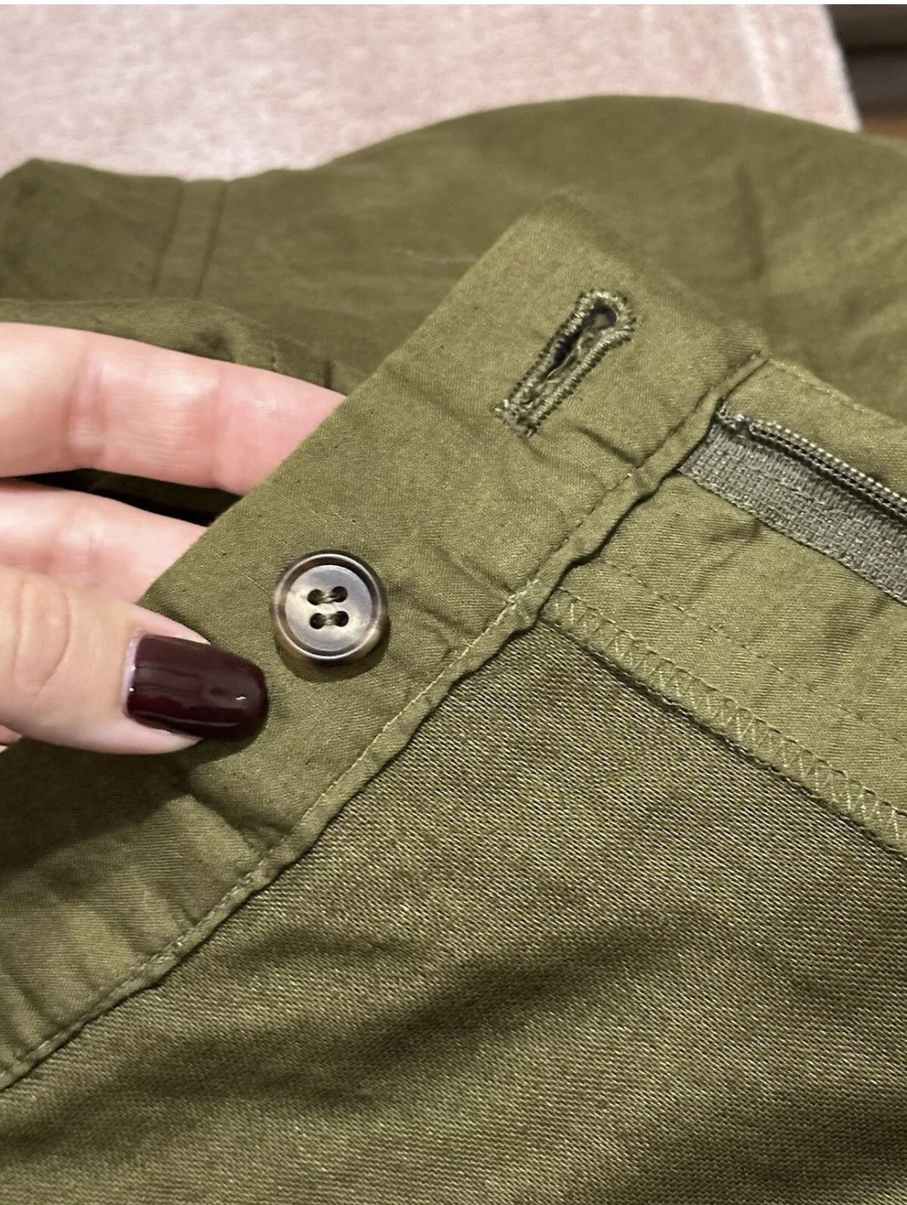 Issey Miyake × Japanese Brand × Vintage Issey Miyake Japan Khaki Pants Lagenlook Avant garde Sz 3-4 Size 30" / US 8 / IT 44 - 14 Thumbnail