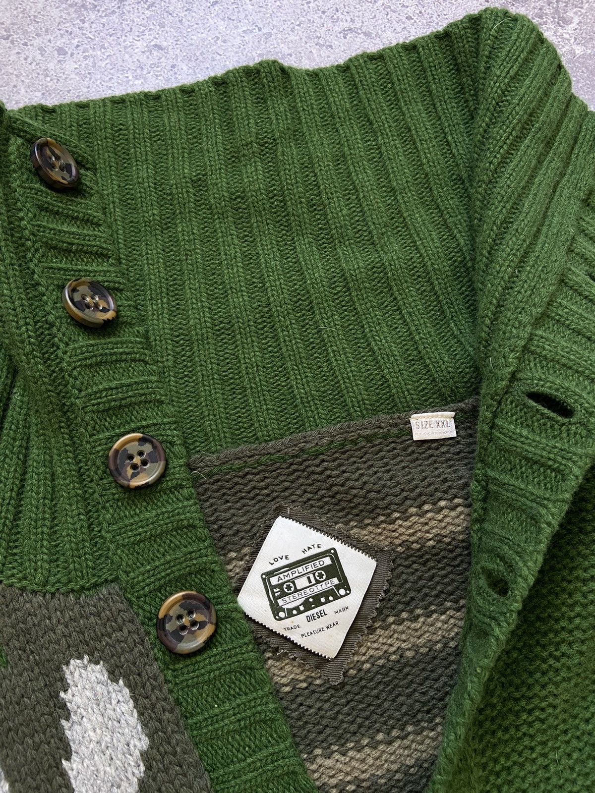 Diesel Diesel Amplified heavy Knit Cardigan Size US XXL / EU 58 / 5 - 2 Thumbnail