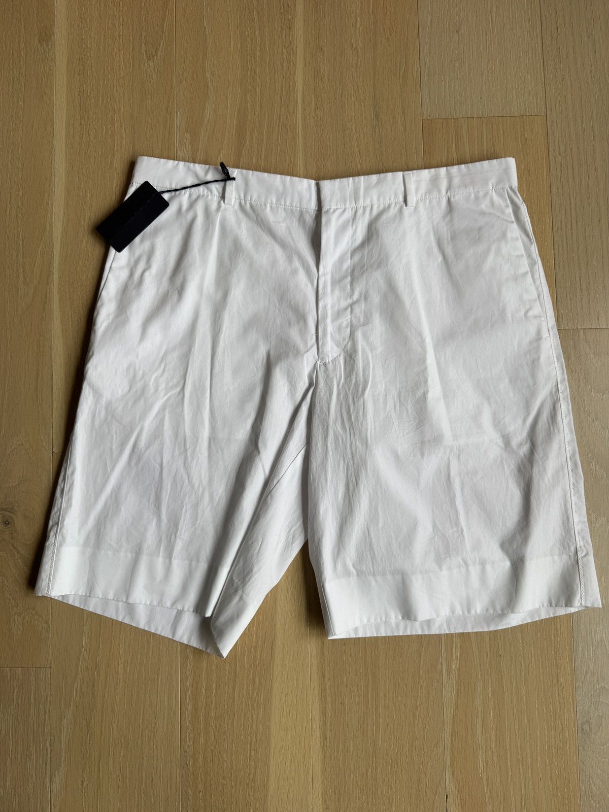 Prada Prada White Cotton Poplin Shorts size 54 Size US 38 / EU 54 - 1 Thumbnail