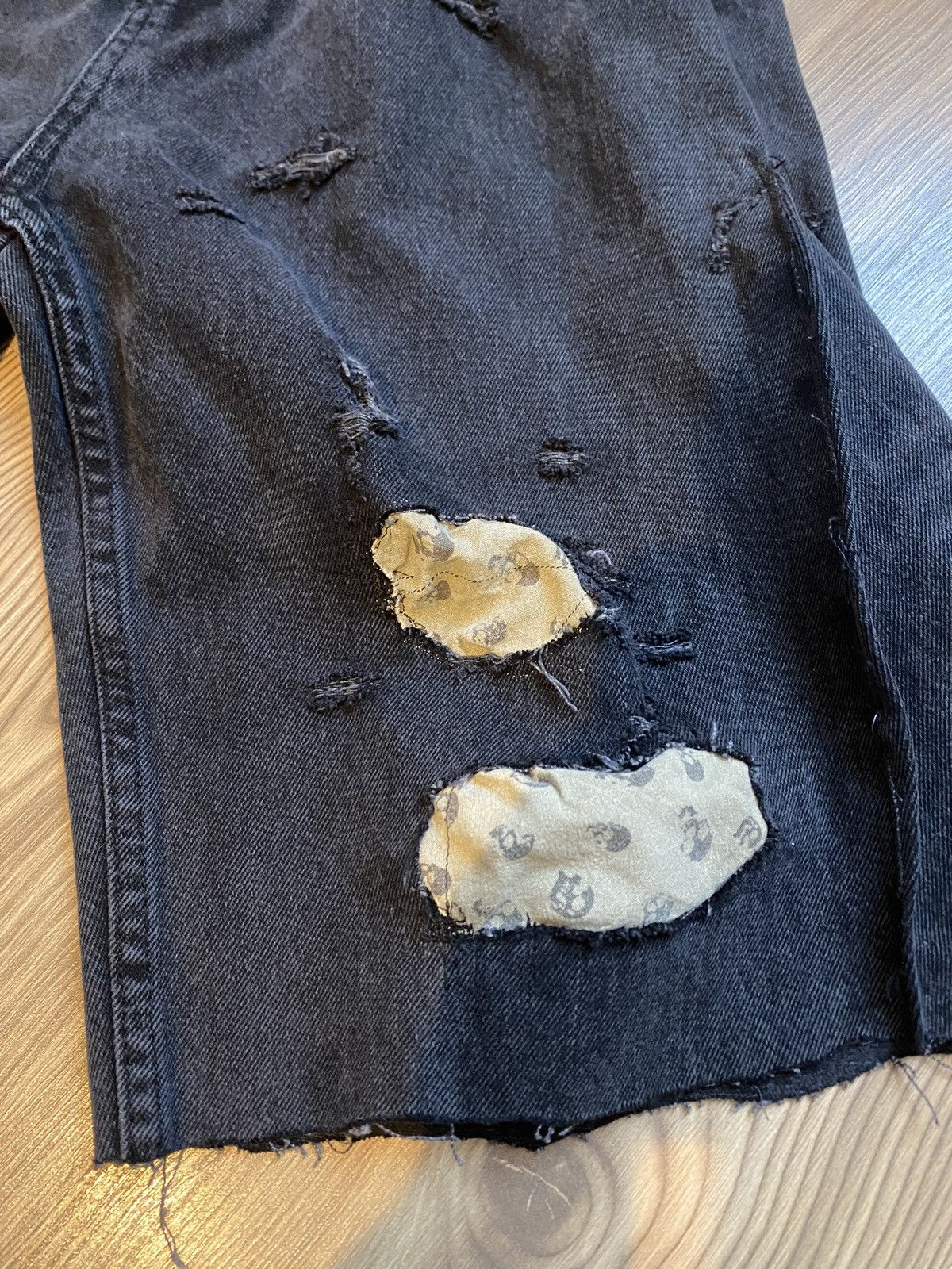 Vintage custom made flared jeans shorts, jorts, avantgarde, archive Size US 31 - 4 Thumbnail
