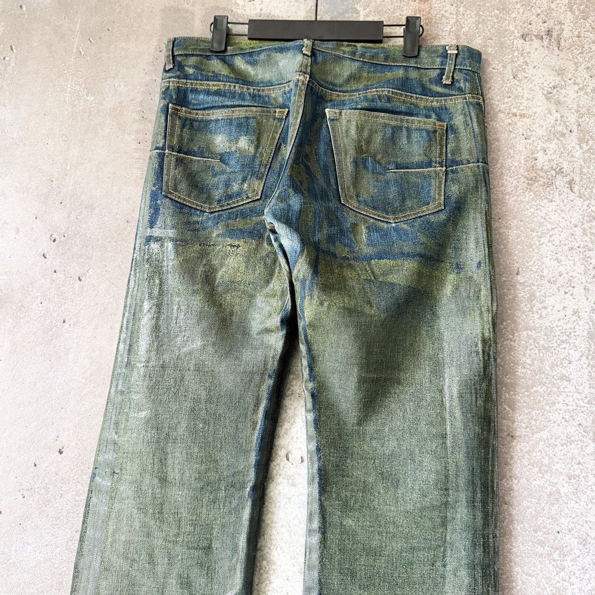 Dior Dior Homme Hedi Era AW03 “Luster” RUNWAY MIJ Green Wax Denim Size US 33 - 9 Thumbnail