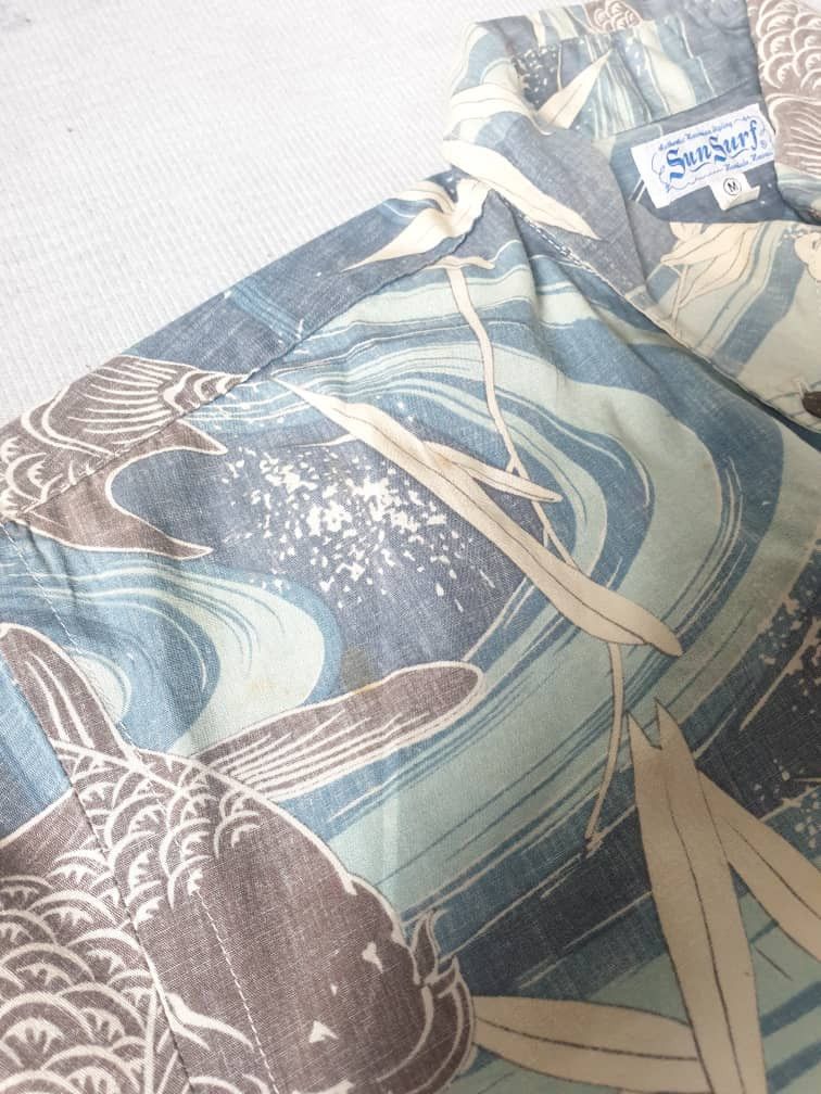 Sugar Cane 💥Sun surf fish koi yakuza Japanese pullover Hawaiian shirt Size US M / EU 48-50 / 2 - 6 Thumbnail