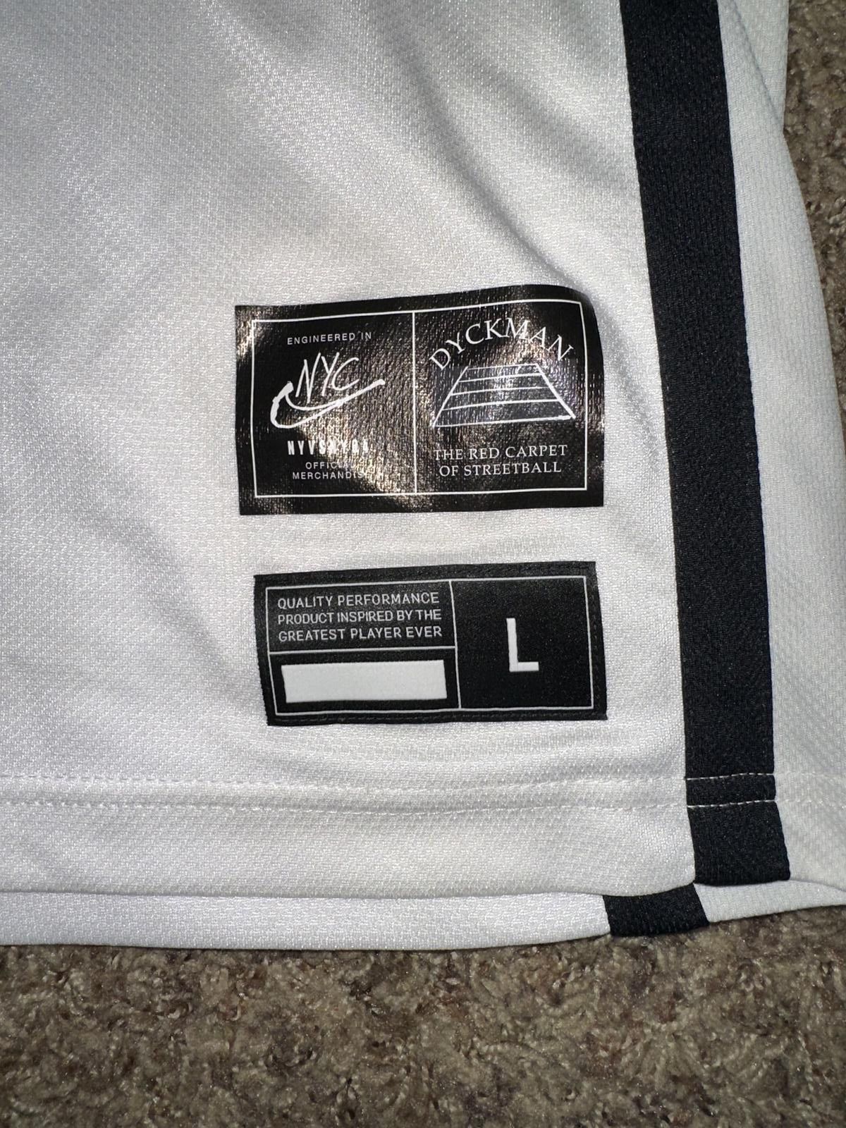 Nike Jordan NY vs NY #9 Brandon Williams Rucker Park 2022 Game Jersey Size US L / EU 52-54 / 3 - 4 Thumbnail