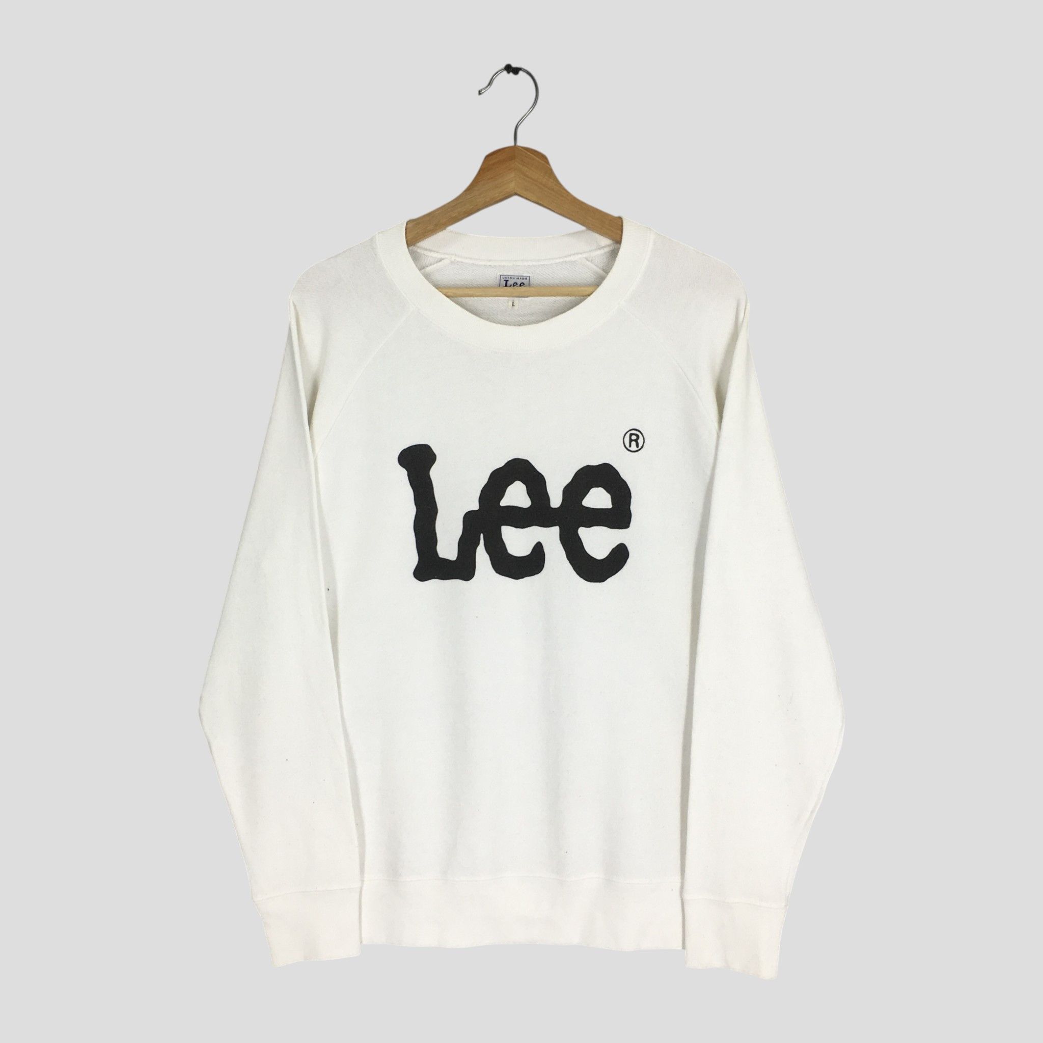 Lee Vintage 90's Lee Usa White Sweatshirt - 143 Size US L / EU 52-54 / 3 - 1 Thumbnail