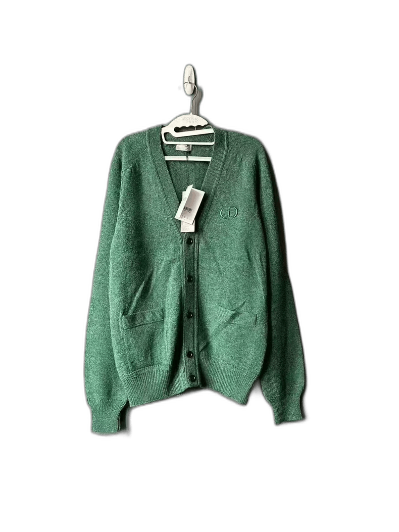 Dior Dior Green Wool Cardigan Size M Size US M / EU 48-50 / 2 - 1 Thumbnail