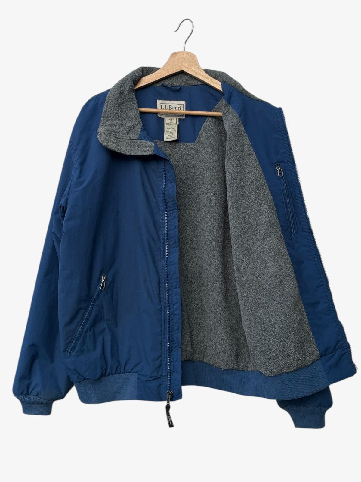 L.L. Bean L.L.Bean Blue Nylon Fleece Lined Warm-up Jacket Size US M / EU 48-50 / 2 - 4 Thumbnail