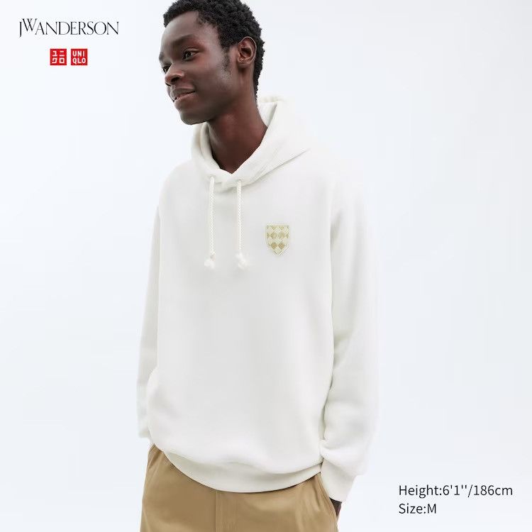 JW Anderson × Uniqlo Small White Fleece Pullover Hoodie Long-Sleeve Sherpa JW Size US S / EU 44-46 / 1 - 4 Thumbnail