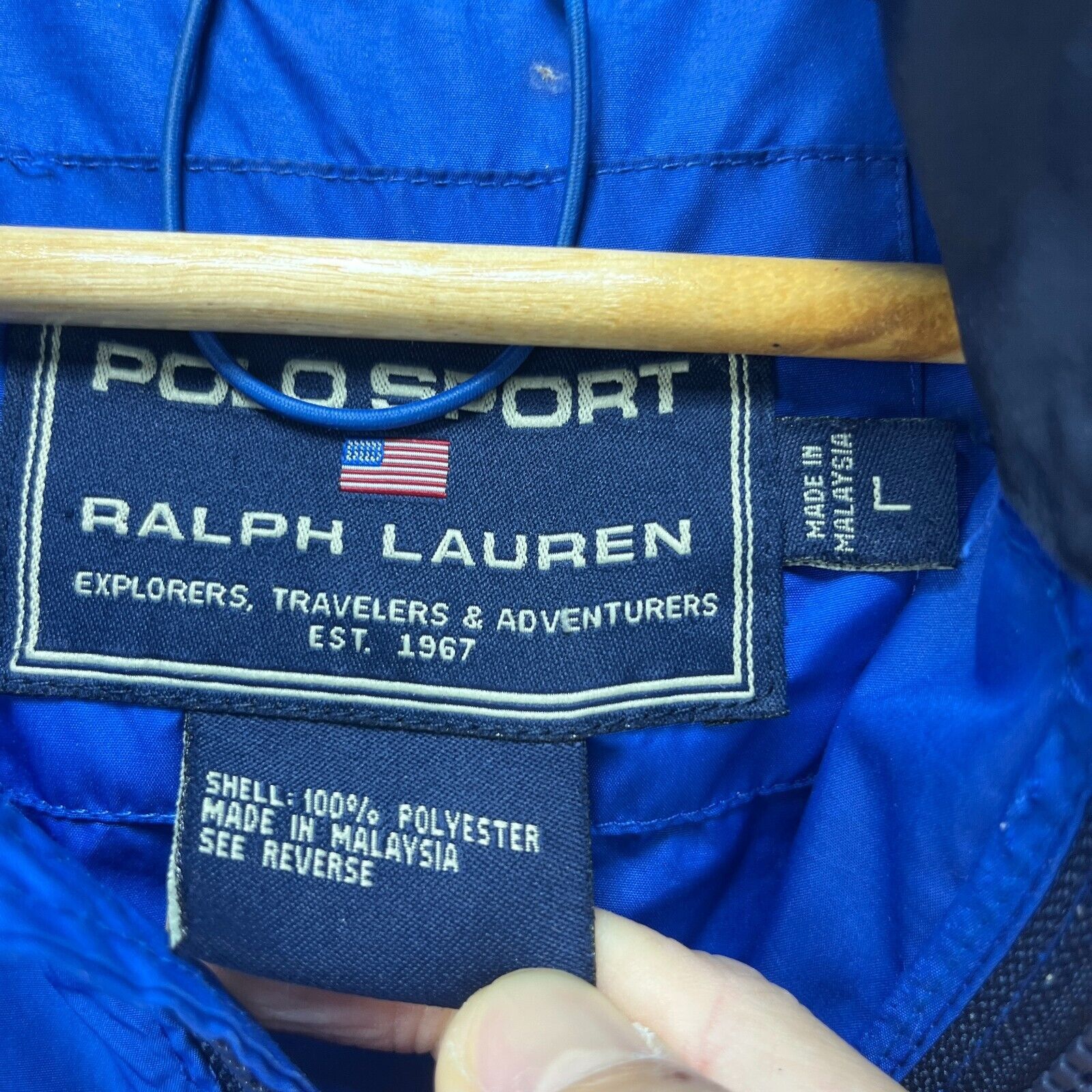 Polo Ralph Lauren × Vintage Vintage 90s Polo Sport Windbreaker Jacket Large Size US L / EU 52-54 / 3 - 3 Thumbnail