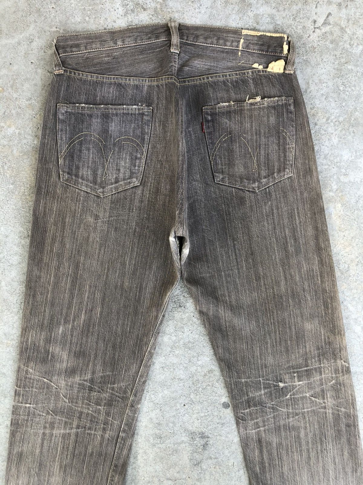 Sugar Cane Vintage Sugarcane Selvedge Denim Distressed Denim Size US 33 - 8 Thumbnail