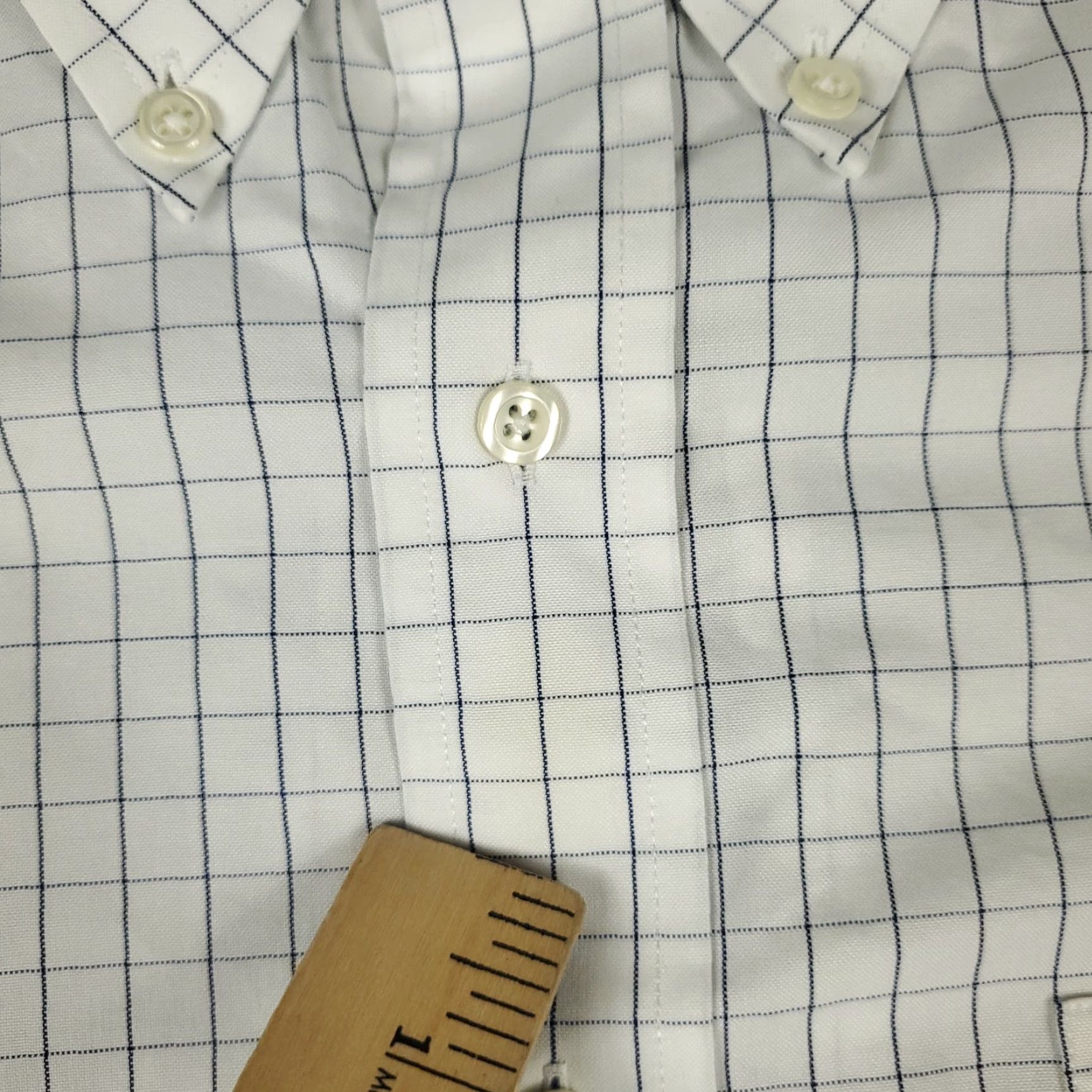 Brooks Brothers BROOKS BROTHERS Shirt Mens 17.5 White Check Madison Dress Button Up Long Sleeve Size 46R - 3 Thumbnail