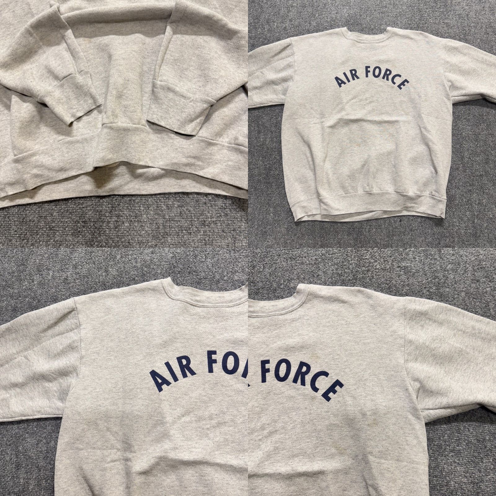 The Unbranded Brand VINTAGE Air Force Sweatshirt Mens Large Gray Cotton Paper Tag Made In USA Size US L / EU 52-54 / 3 - 8 Thumbnail
