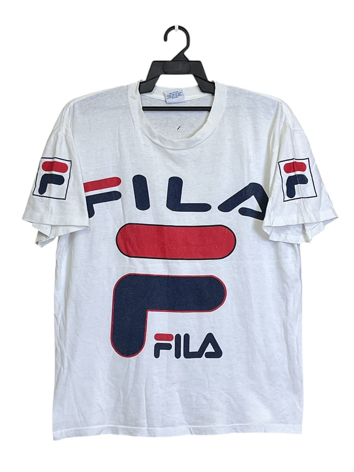 Fila ARCHIVE VINTAGE 90s FILA BIG LOGO SPELLOUT TEE SHIRT Size US L / EU 52-54 / 3 - 1 Thumbnail