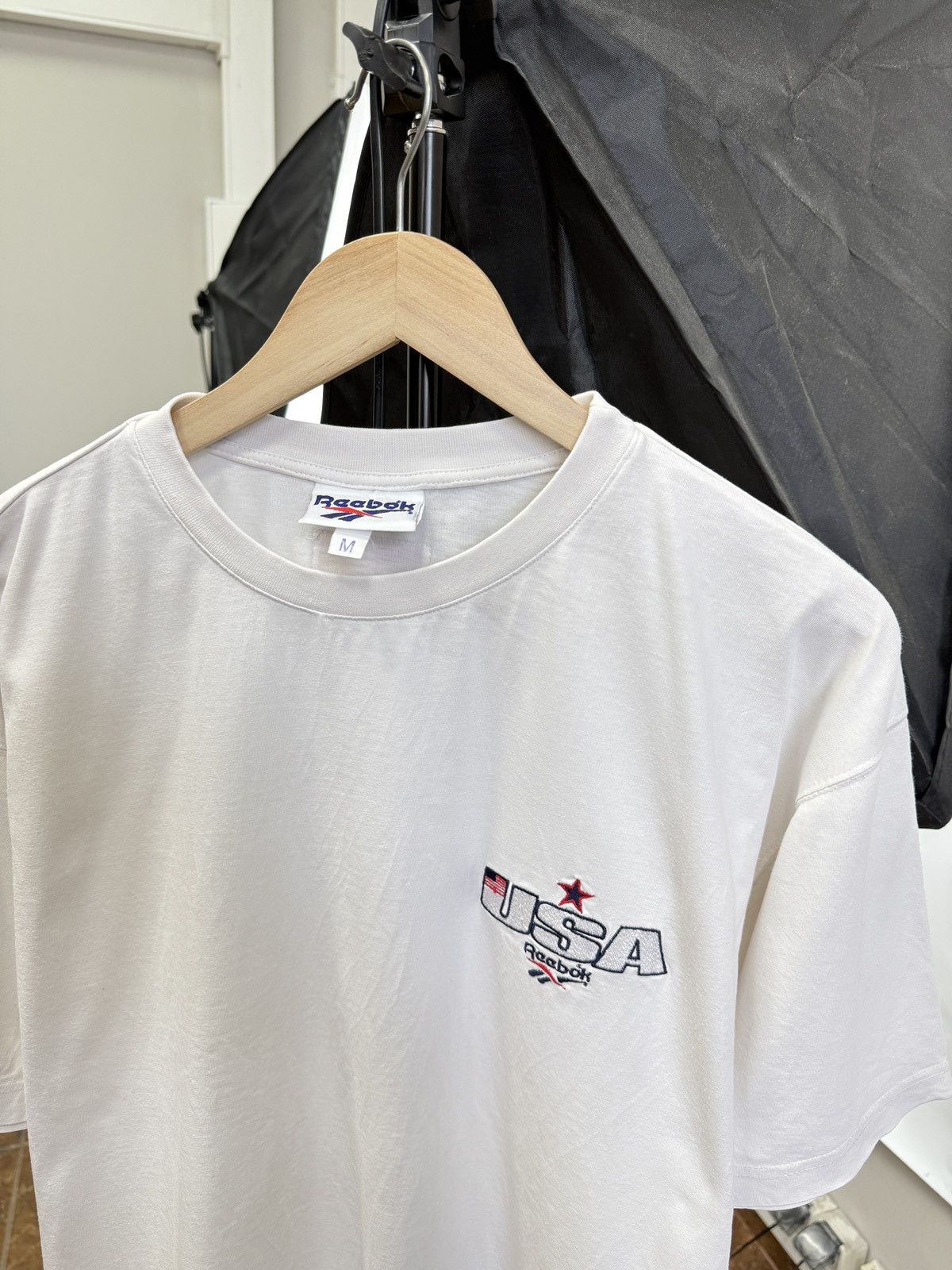 Reebok 🇺🇸 Vintage 90s Reebok USA T-Shirt United States Flag Rare Y2K Size US M / EU 48-50 / 2 - 1 Thumbnail