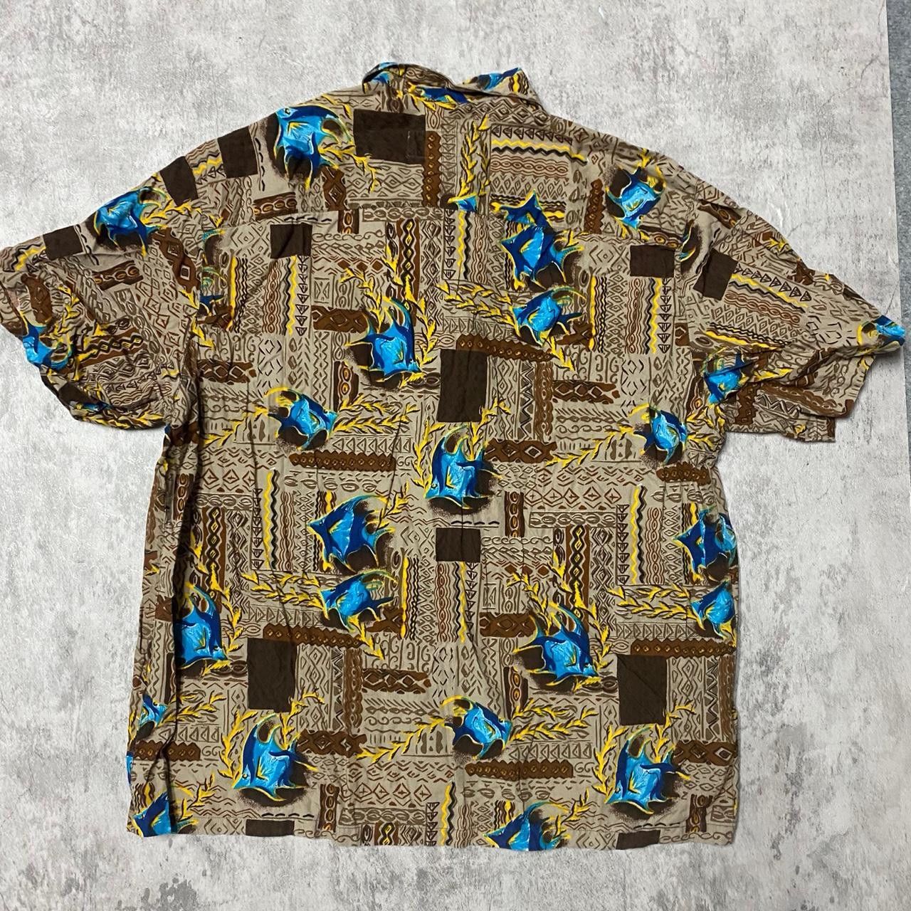 Other Retro Hawaiian shirt with blue and brown design hawaiian Size US XL / EU 56 / 4 - 4 Thumbnail