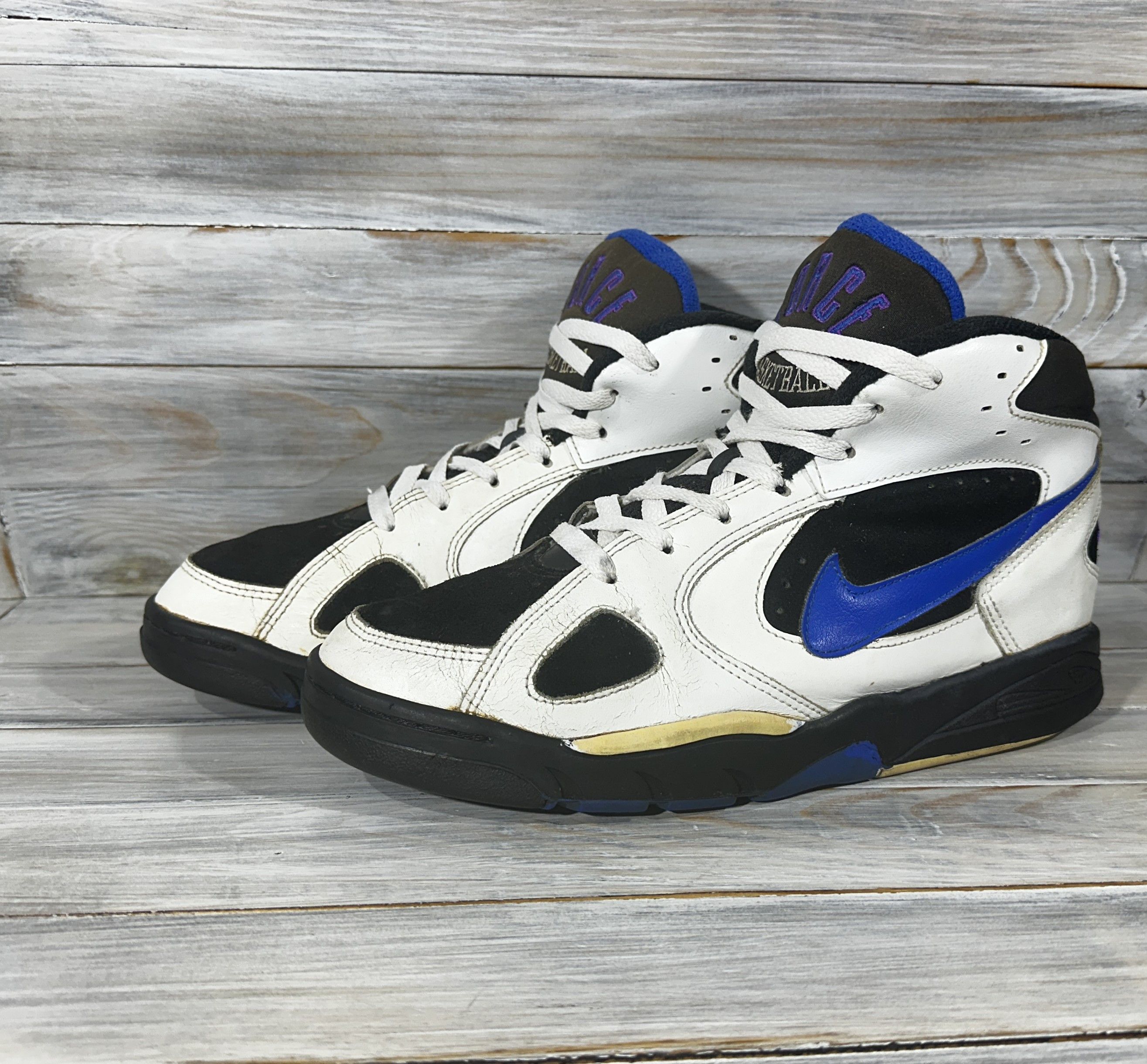 Nike × Vintage 1993 Vintage Nike Force Basketball Sneakers Very Rare Retro Size US 10 / EU 43 - 5 Thumbnail
