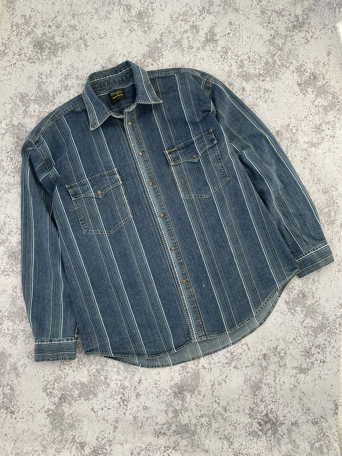Vintage Wrangler Western Cowboy Denim Shirt