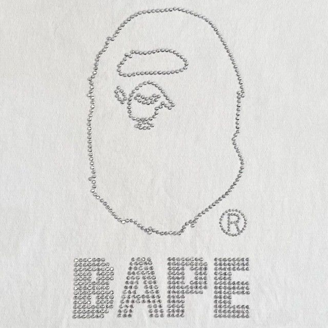 Bape BAPE Silver Rhinestone APE HEAD T-Shirt a bathing ape Size US L / EU 52-54 / 3 - 3 Thumbnail