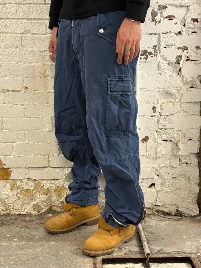 Dolce & Gabbana AW2002 Dolce & Gabbana Cargo Zip Blue Pants Size US 34 / EU 50 - 3 Thumbnail