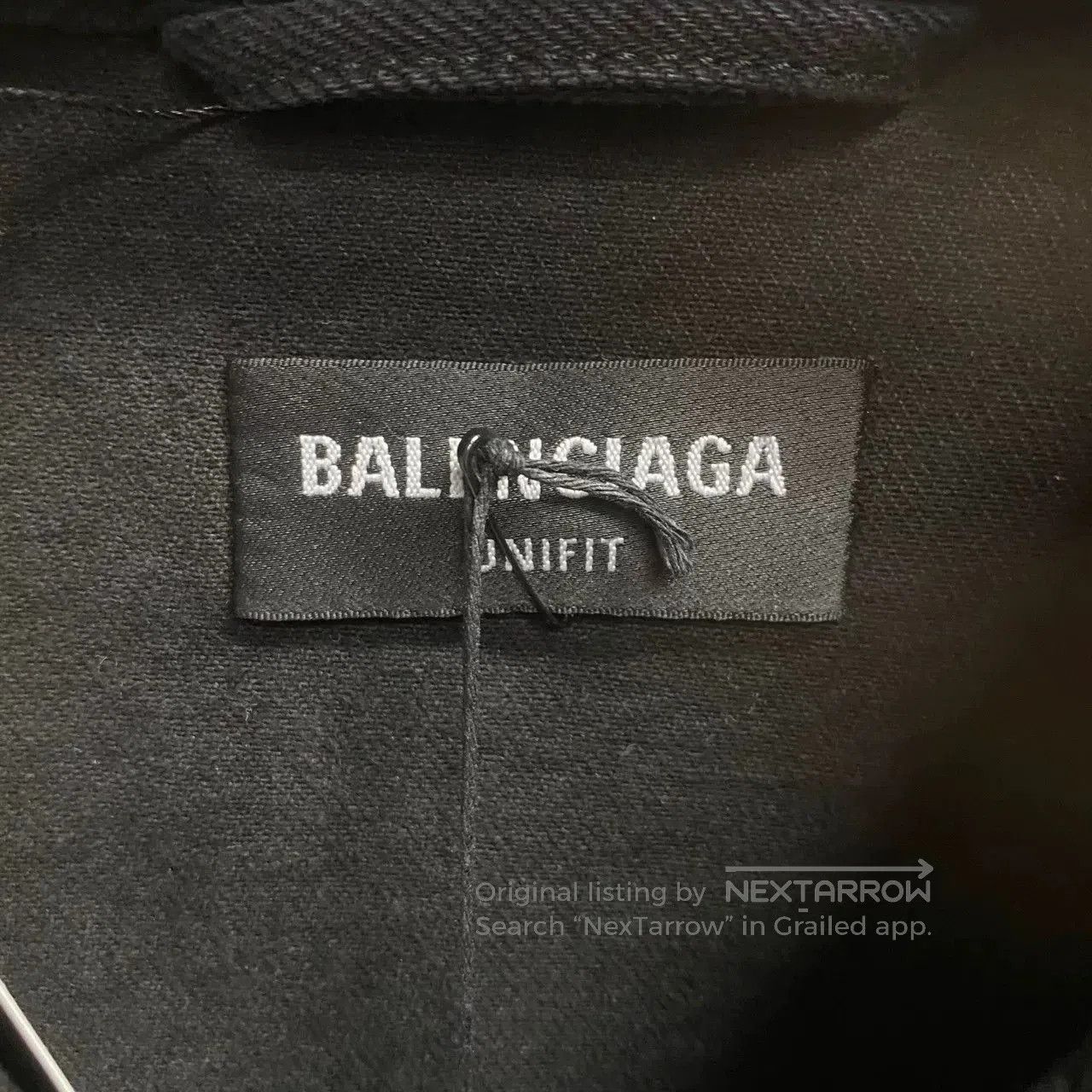 Balenciaga Balenciaga Black Green Logo Denim Jacket. Size US M / EU 48-50 / 2 - 3 Thumbnail