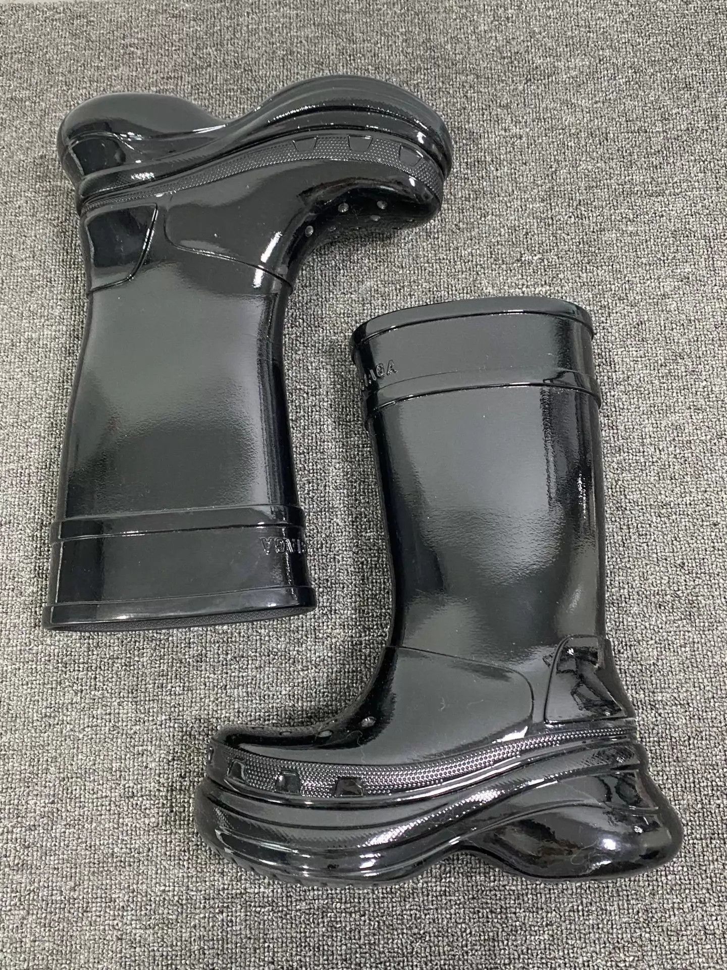 Balenciaga Balenciaga CROCS Logo Round Toe Tall Boots Size US 6.5 / IT 36.5 - 5 Thumbnail