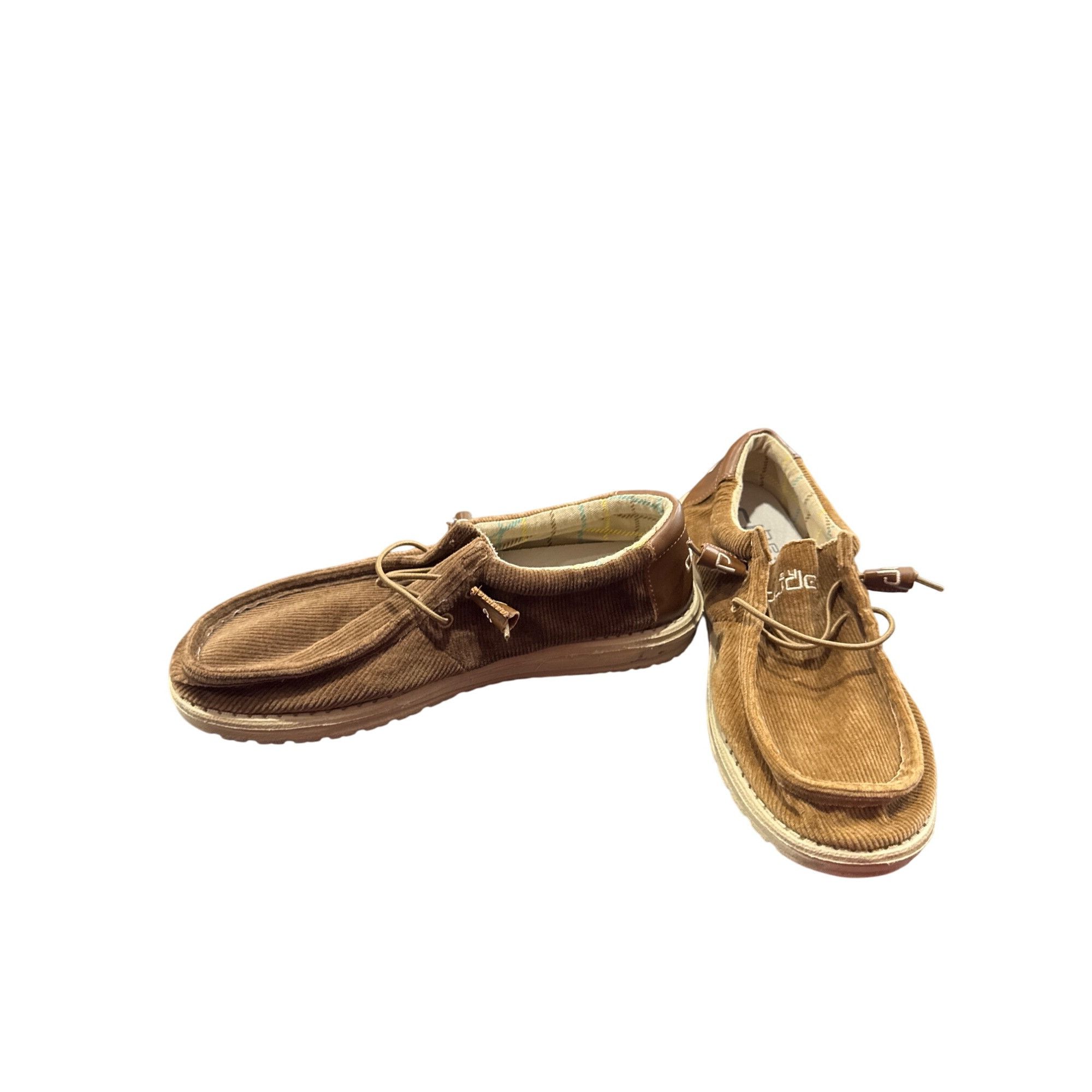 Other Hey Dude Wally Mens Brown Corduroy Slip-On Casual Shoes Size Size US 8 / EU 41 - 2 Thumbnail