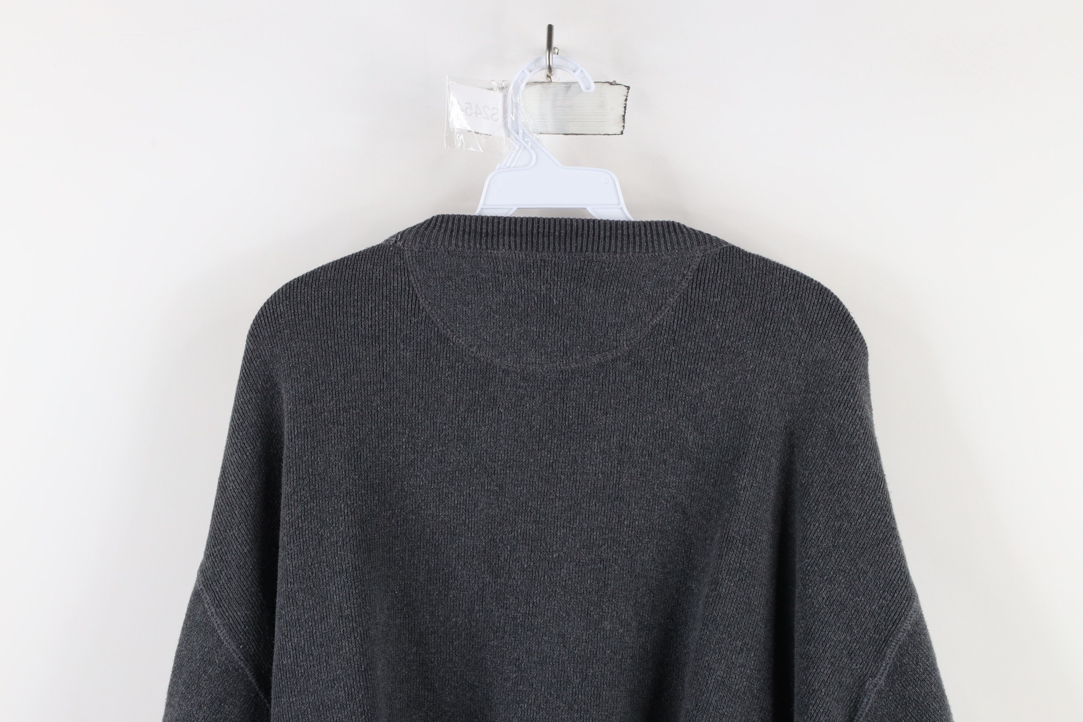 Vintage Vintage 90s Streetwear Distressed Cotton Knit Sweater Gray Size US L / EU 52-54 / 3 - 10 Thumbnail