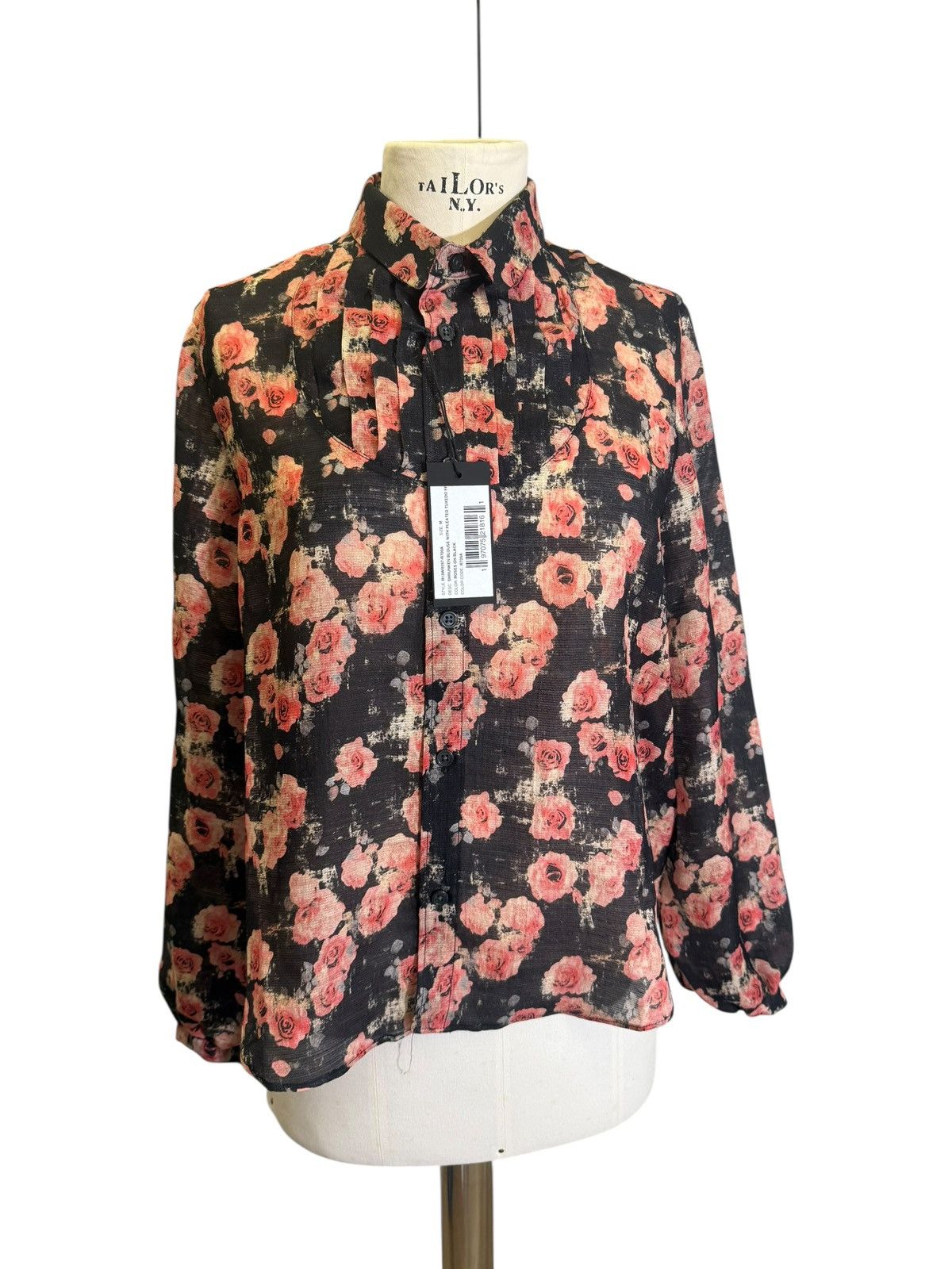 R13 R13 Shrunken Blouse With Pleated Tuxedo Front Size M / US 6-8 / IT 42-44 - 1 Thumbnail