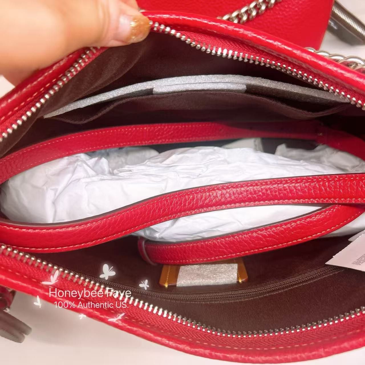 Coach Laurel Shoulder Bag With Mirror Charm And Pouch CBI94 Size ONE SIZE - 11 Thumbnail