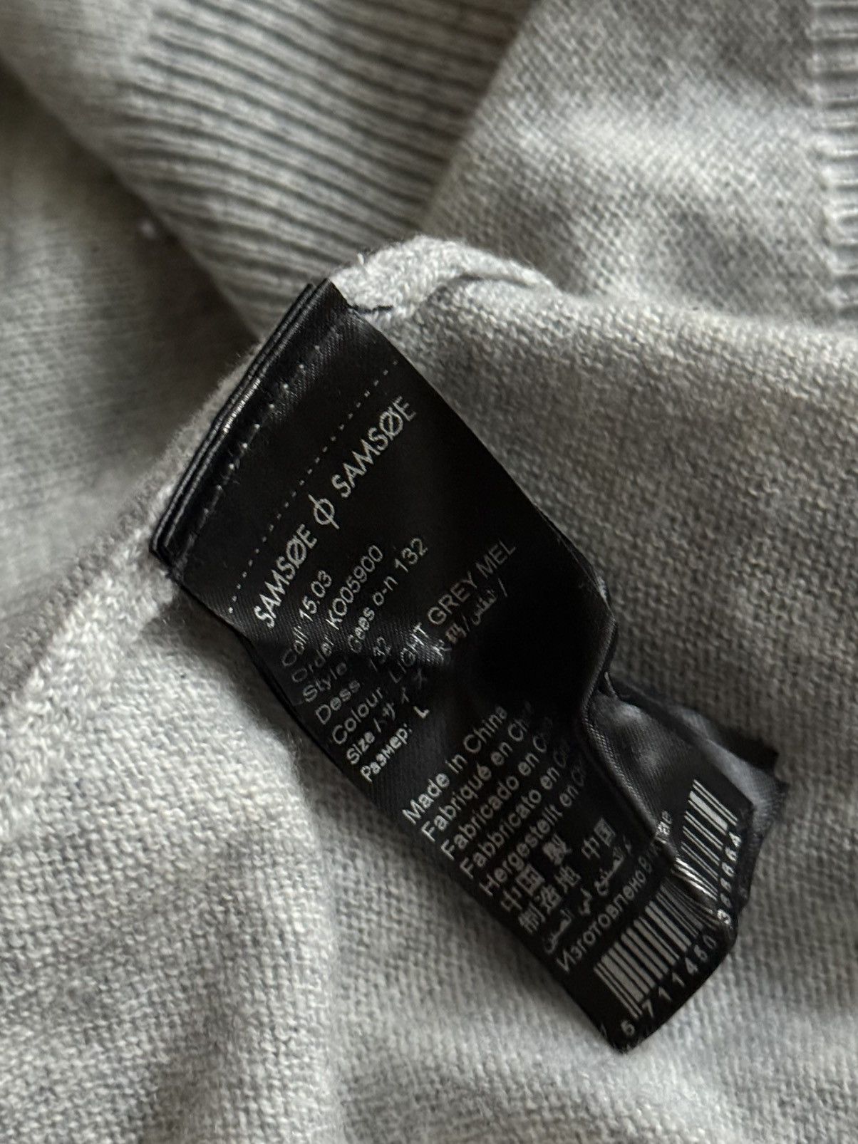 Samsoe Samsoe Samsoe Samsoe Gees o-n lambswool melange grey sweater Size US L / EU 52-54 / 3 - 3 Thumbnail