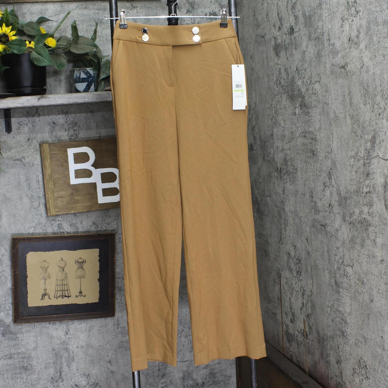 Calvin Klein Nwt Calvin Klein Wide Leg Pants T42pl994 Luggage Brown 4p Size 27" / US 4 / IT 40 - 1 Thumbnail