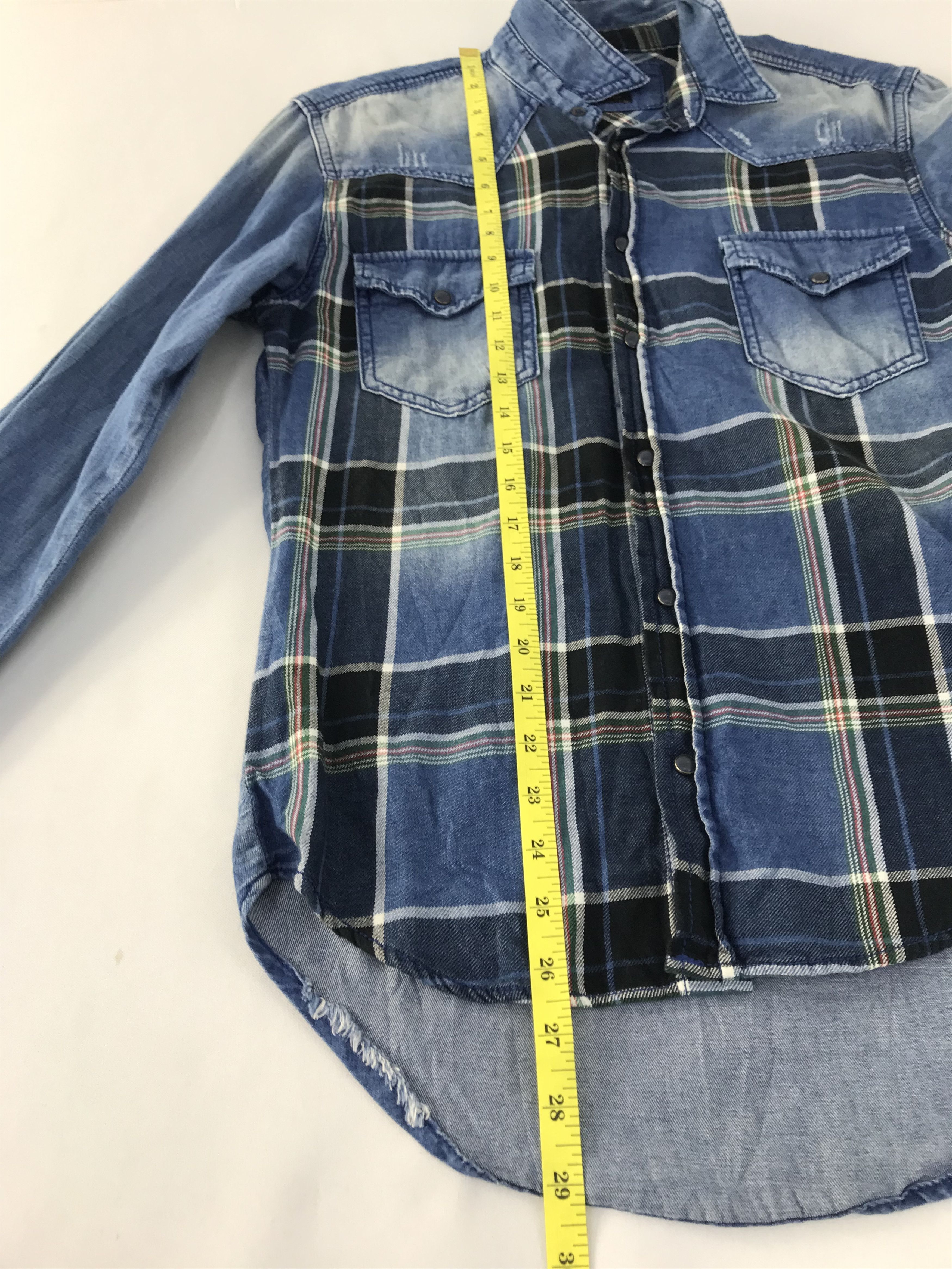 Zara Zara Man Denim Couture Slim Fit Western Denim Shirt Size US S / EU 44-46 / 1 - 14 Thumbnail