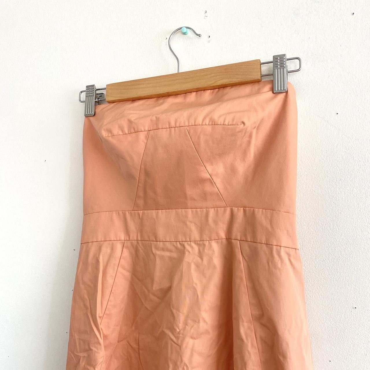 J.Crew J.CREW CORAL PINK ORANGE WOMENS MIDI STRAPLESS DRESS 0 Size XS / US 0-2 / IT 36-38 - 4 Thumbnail