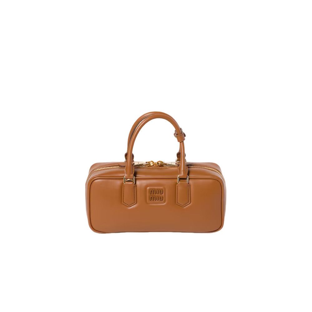 Miu Miu MIU MIU Arcadie Large $3600 Cognac Leather Handbag New And A Size ONE SIZE - 1 Thumbnail
