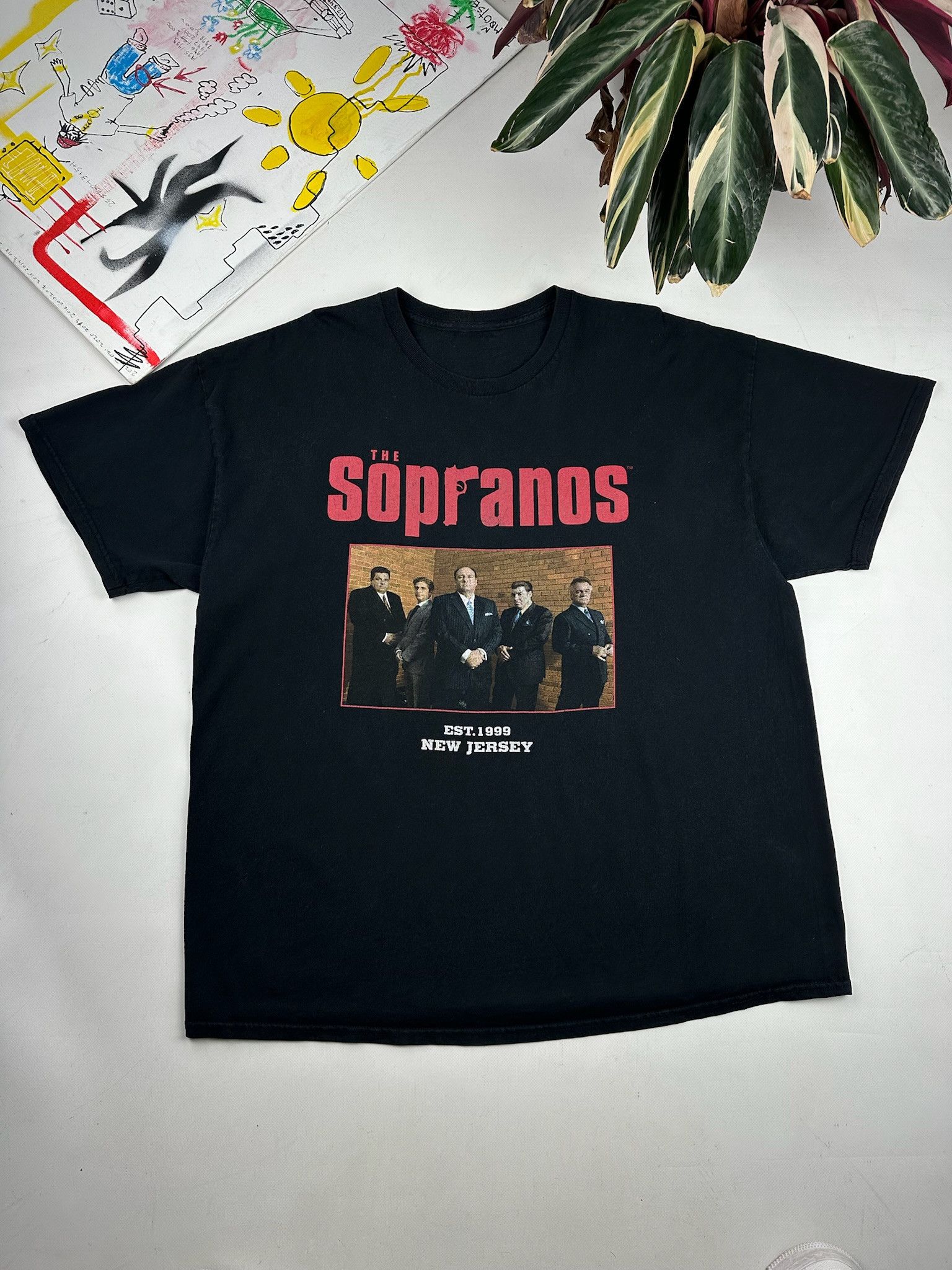 Vintage The Sopranos HBO TV Show Promo Black T-shirt