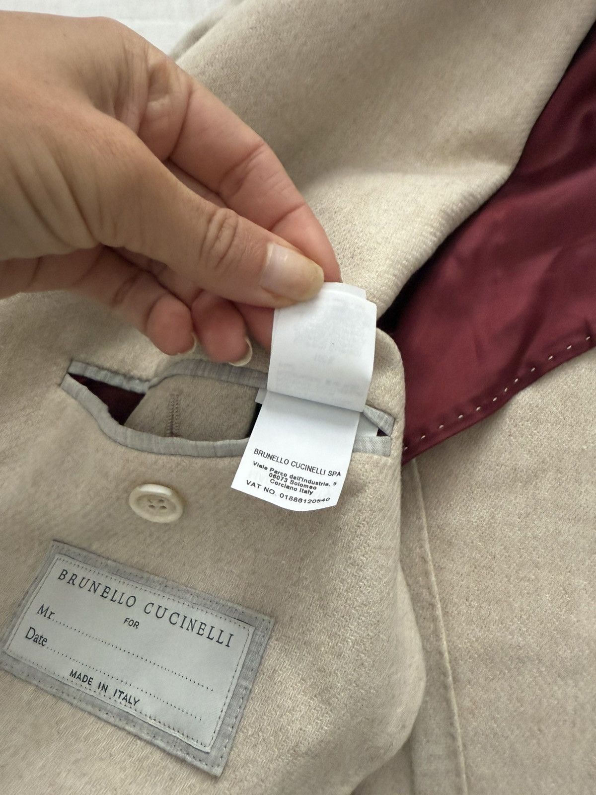 Brunello Cucinelli Brunello cucinelli creme blazer Size 48S - 11 Thumbnail