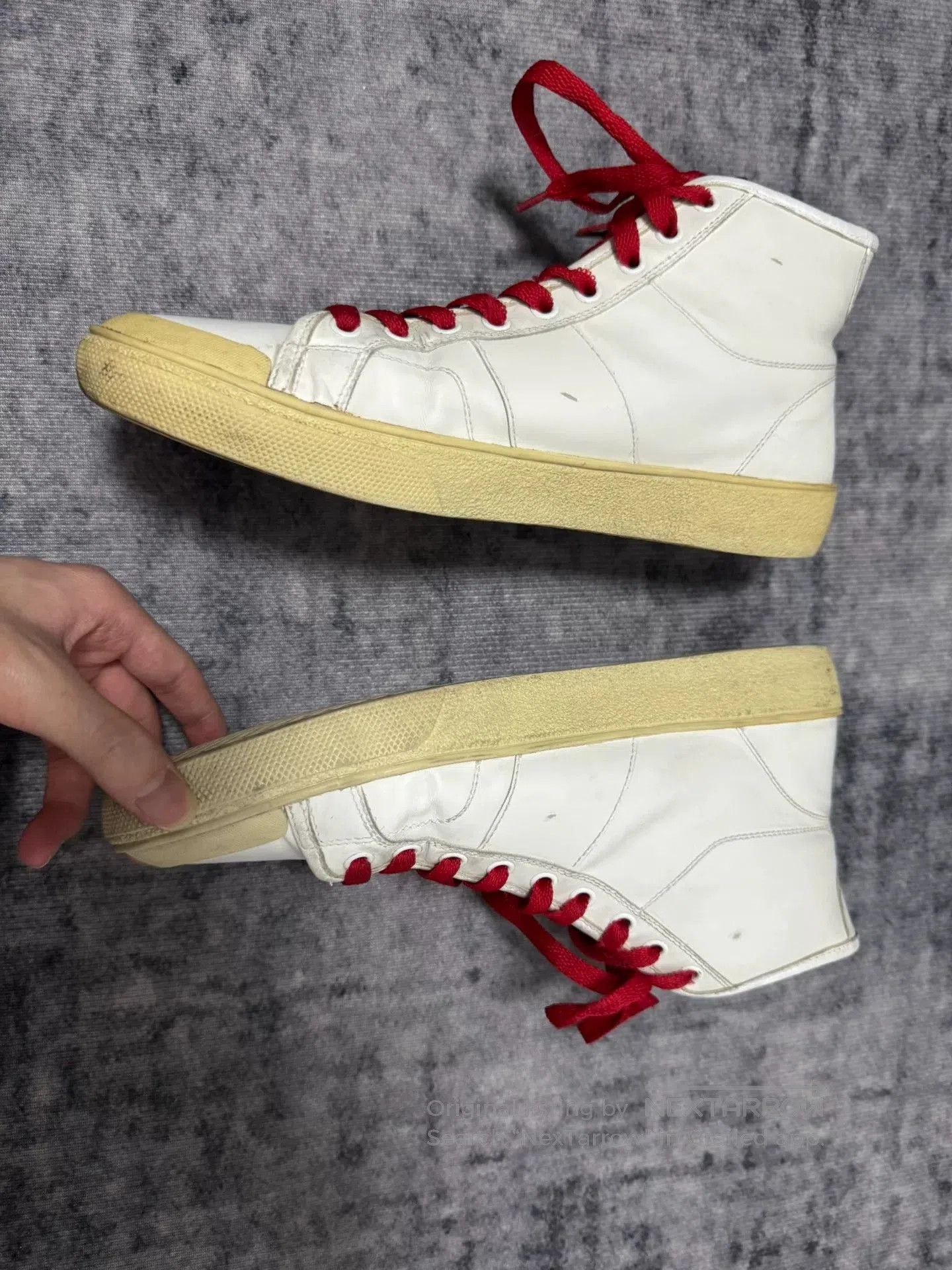 Saint Laurent Paris Saint Laurent High-Top Sneakers with Studs. Size US 8.5 / EU 41-42 - 3 Thumbnail