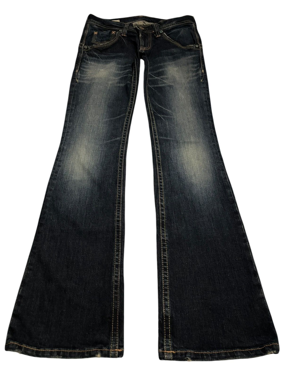 Japanese Domingo Flared Bootcut Faded Jeans Denim