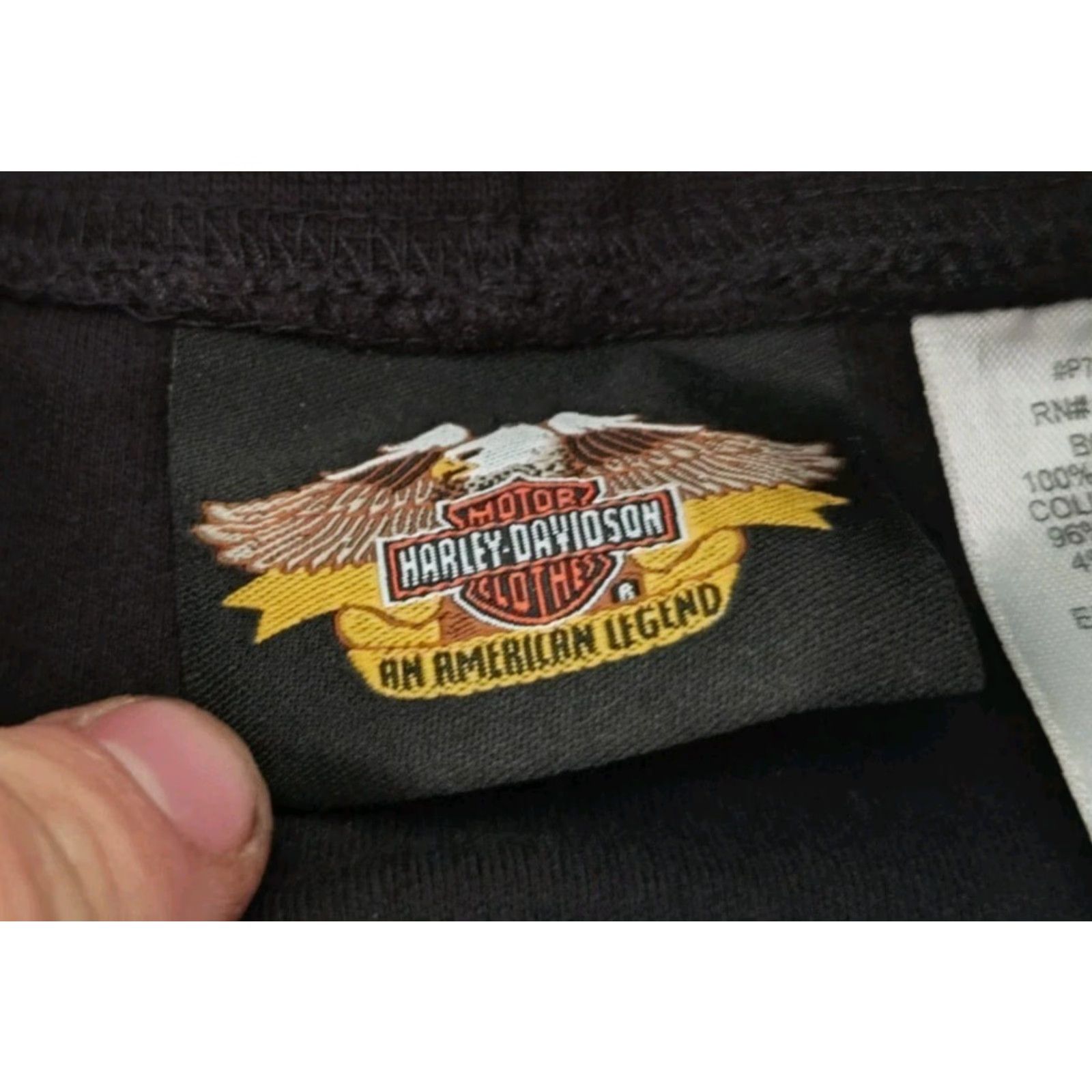 Harley Davidson Vintage 90s Y2K Harley Davidson Women’s Turtleneck Black Shirt Size Medium Biker Size M / US 6-8 / IT 42-44 - 5 Thumbnail