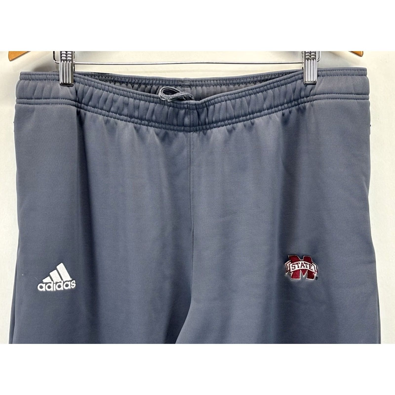 Adidas Adidas Mississippi State University Track Pants Men’s XL Grey Drawstring Size US 36 / EU 52 - 2 Thumbnail