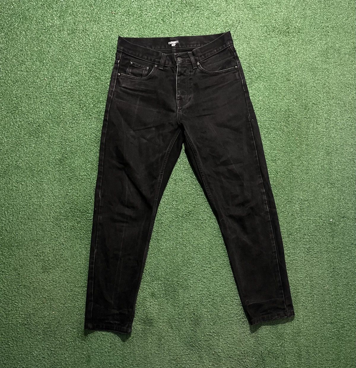 Carhartt × Carhartt Wip Carhartt Newel Pant Black Denim Vintage Size US 28 / EU 44 - 1 Thumbnail