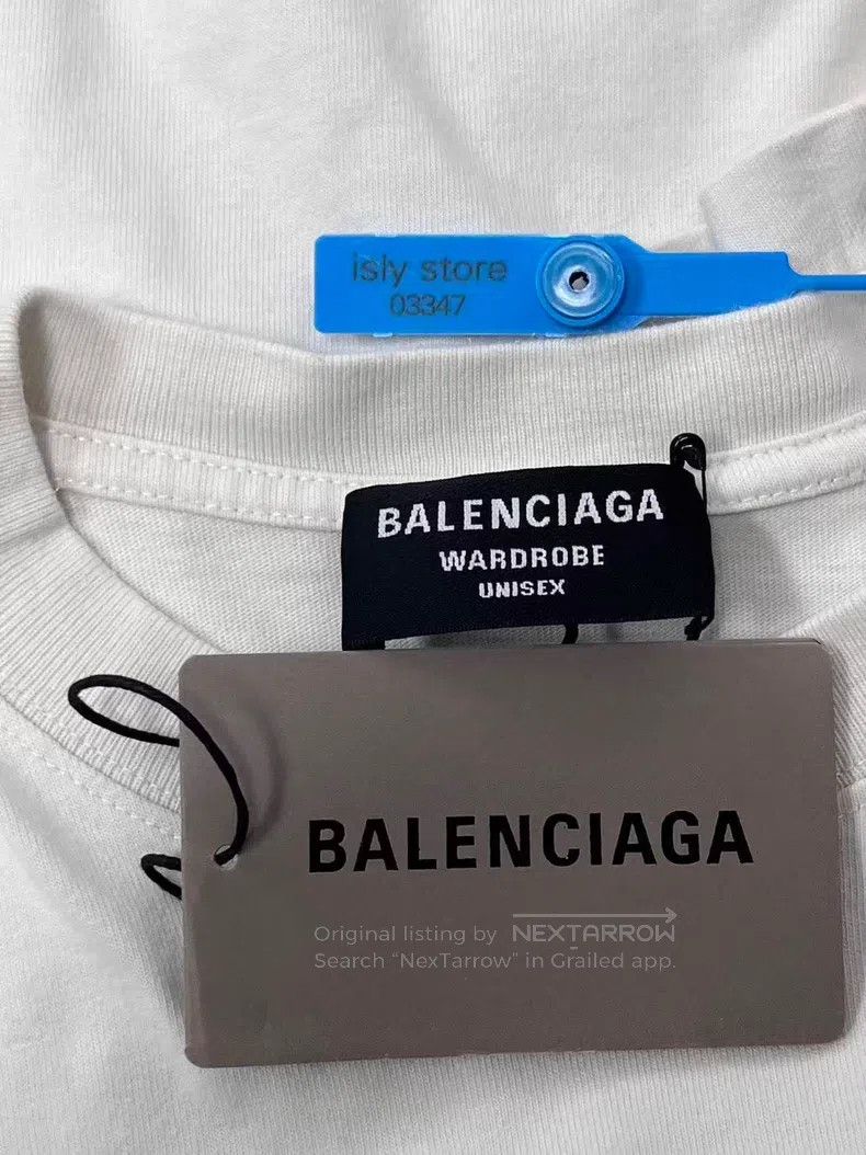 Balenciaga Balenciaga Logo Embroidered Pattern Short Sleeve T-shirt Size US XS / EU 42 / 0 - 4 Thumbnail