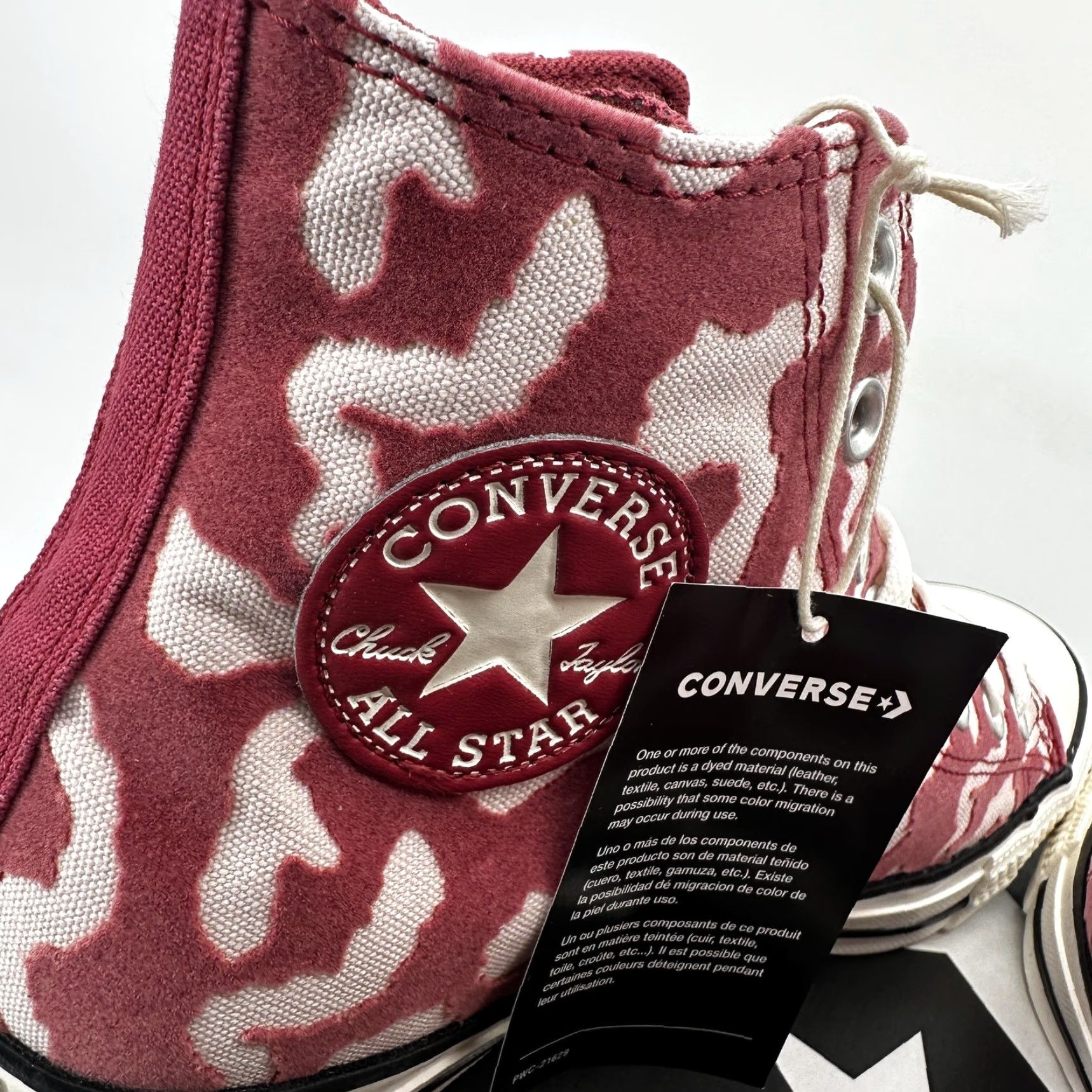 Converse VINTAGE Converse Chuck Taylor All Star High Top Shoes Mens 8 Red Camo - CTAS Hi - Canvas Sneakers Size US M / EU 48-50 / 2 - 5 Thumbnail